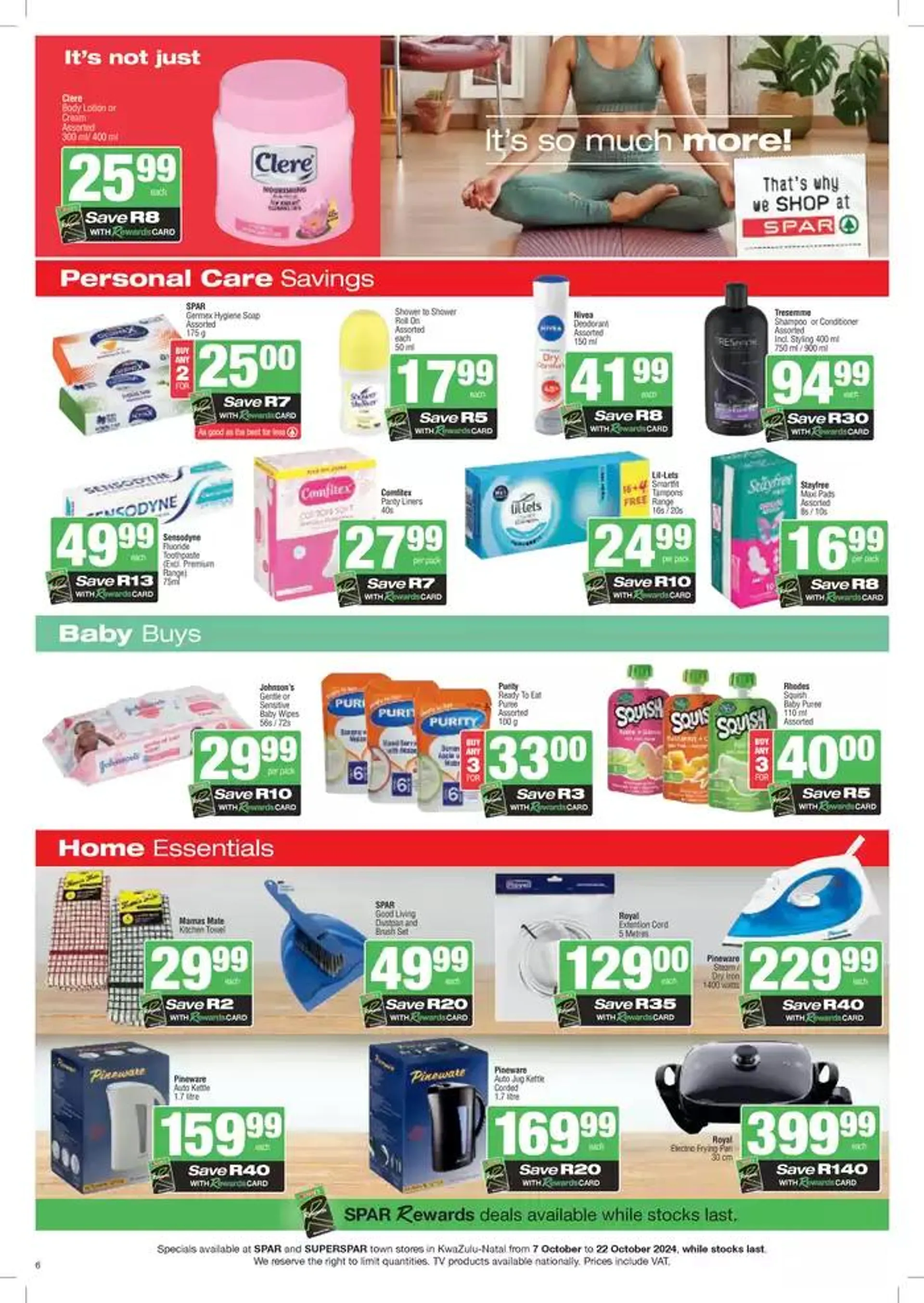 Specials Spar from 7 October to 22 October 2024 - Catalogue Page 6