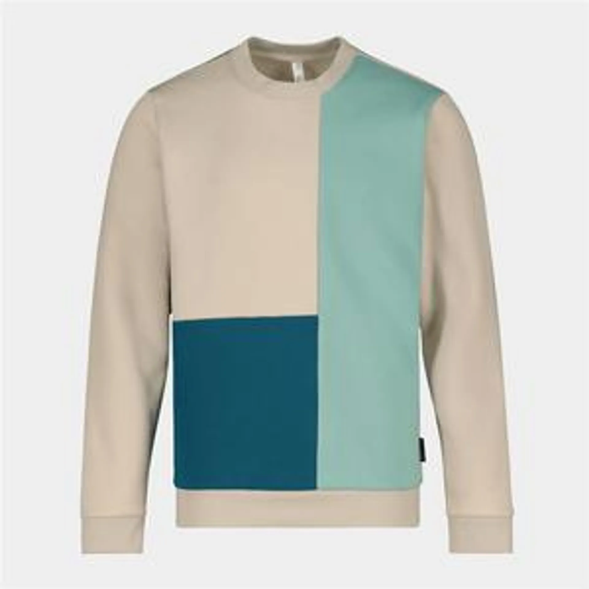 Younger Boy's Stone Colour Block Sweater