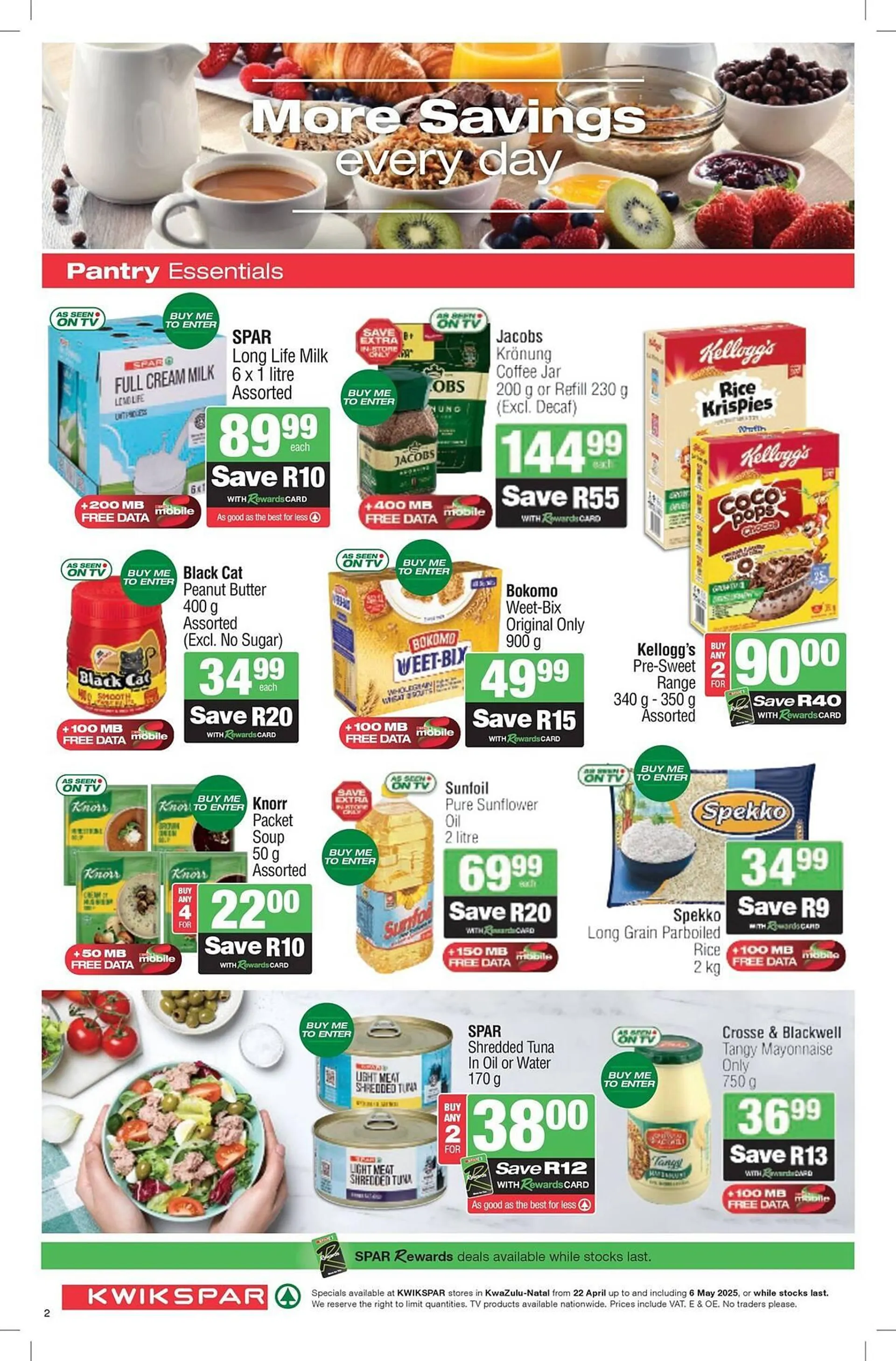 Spar catalogue from 22 April to 6 May 2025 - Catalogue Page 1