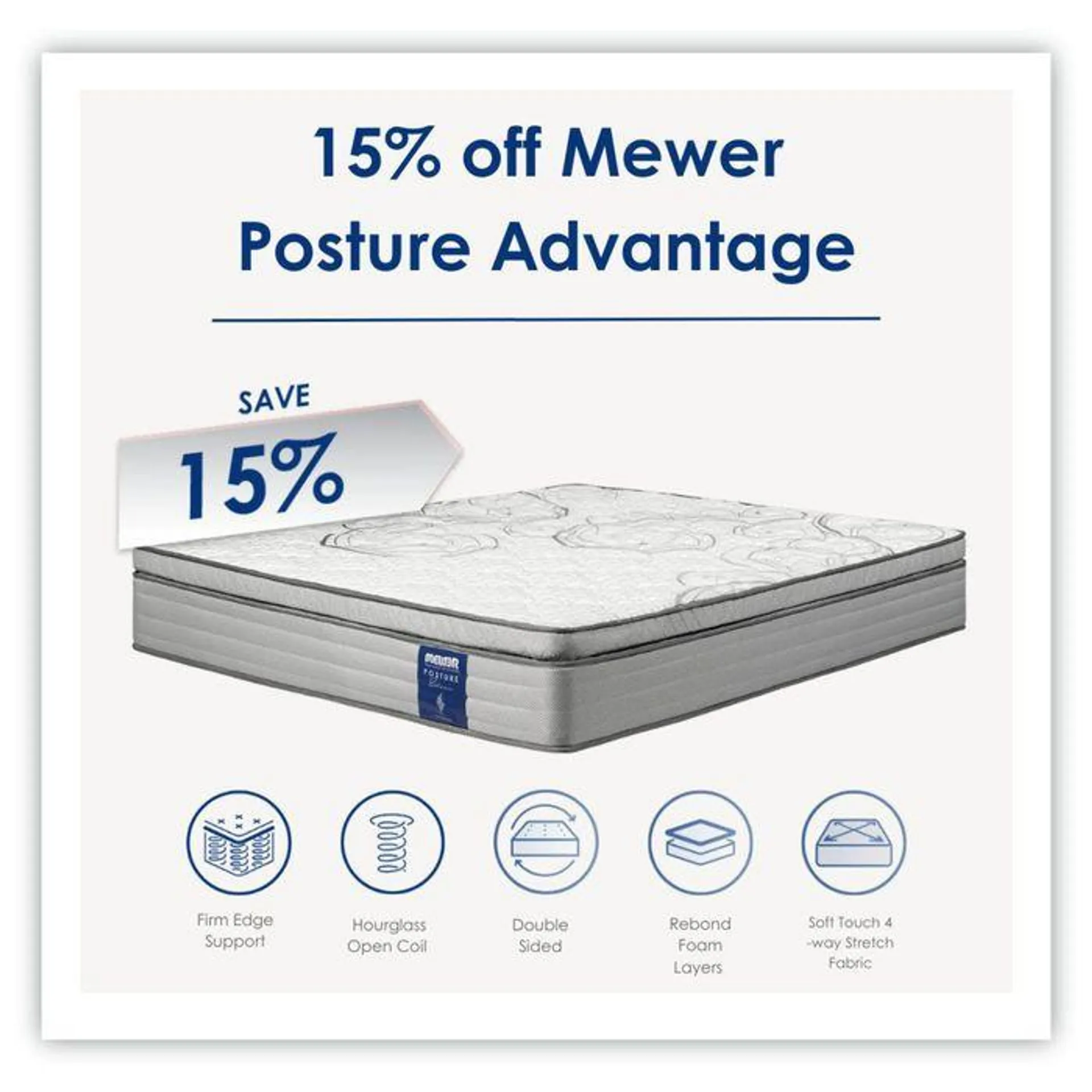 15% off all Mewer Mattresses! - 6