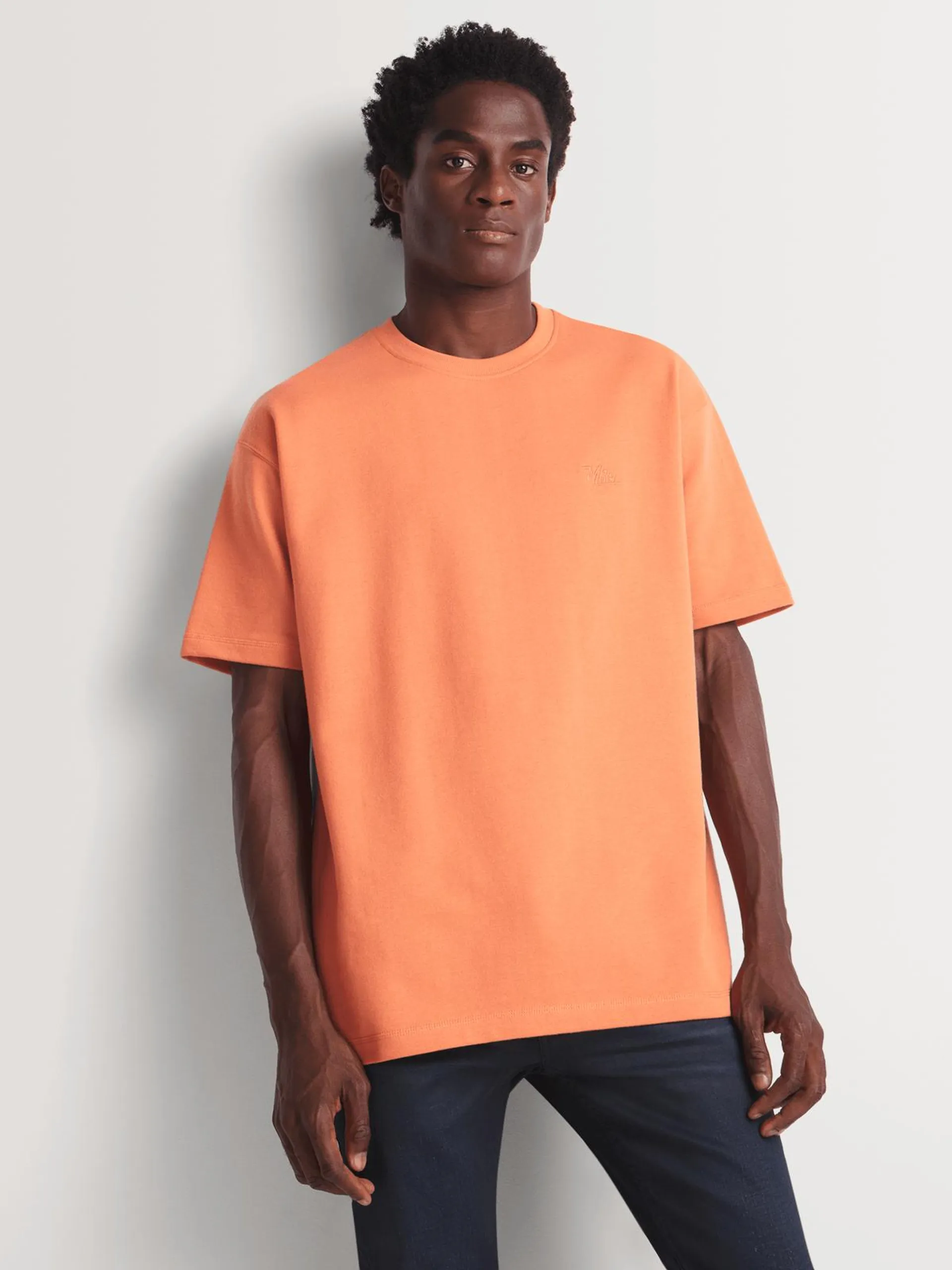 Men's Markham Unbrushed Fleece Coral T-Shirt