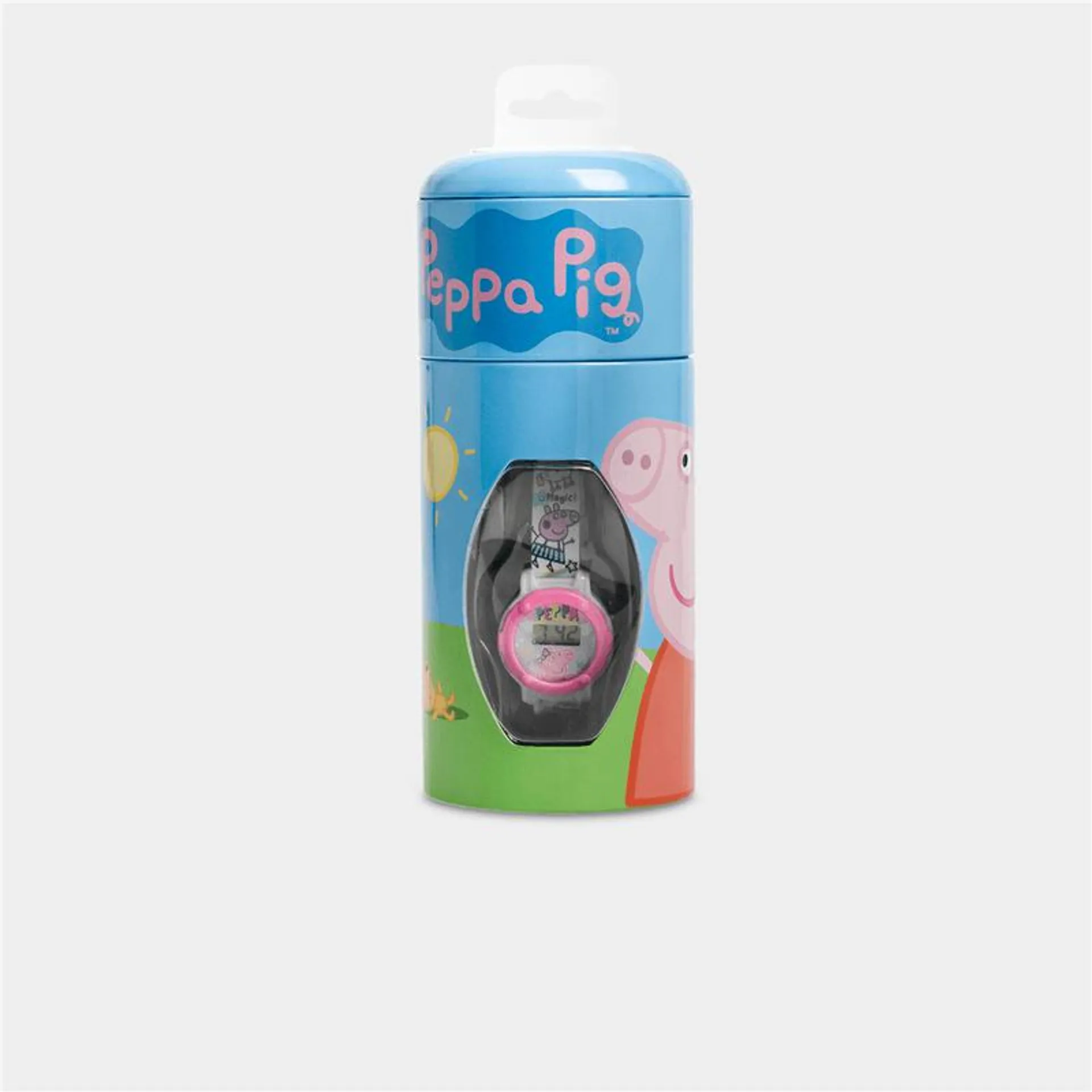 Girl's Charactrer Group Pink Peppa Pig Watch Tin Set