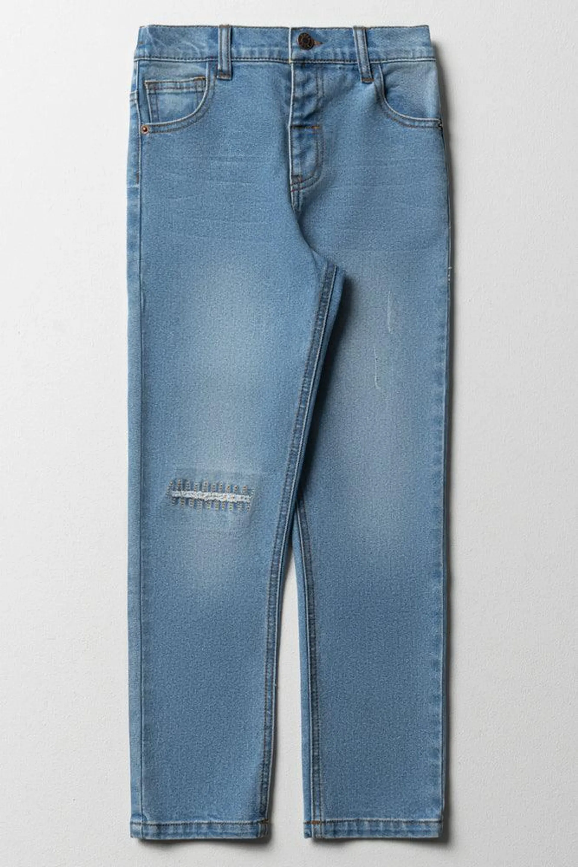 Ripped Skinny Denim Jeans Blue