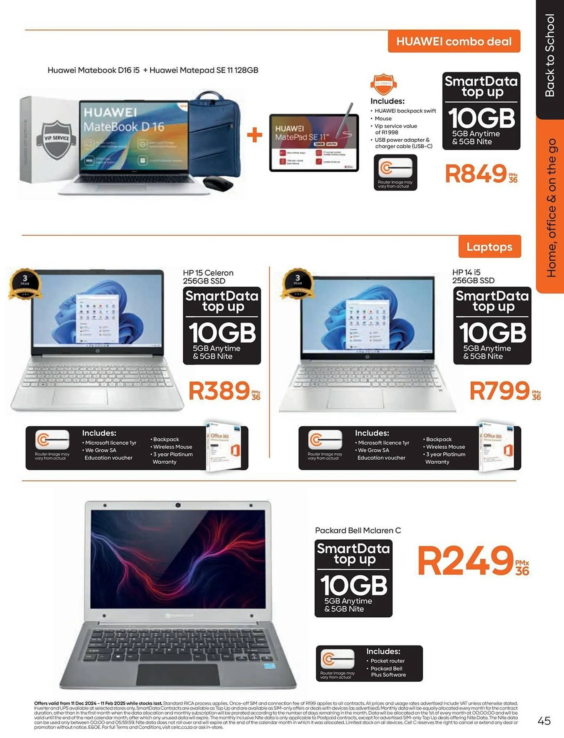 Cell C catalogue from 12 December to 11 February 2025 - Catalogue Page 45