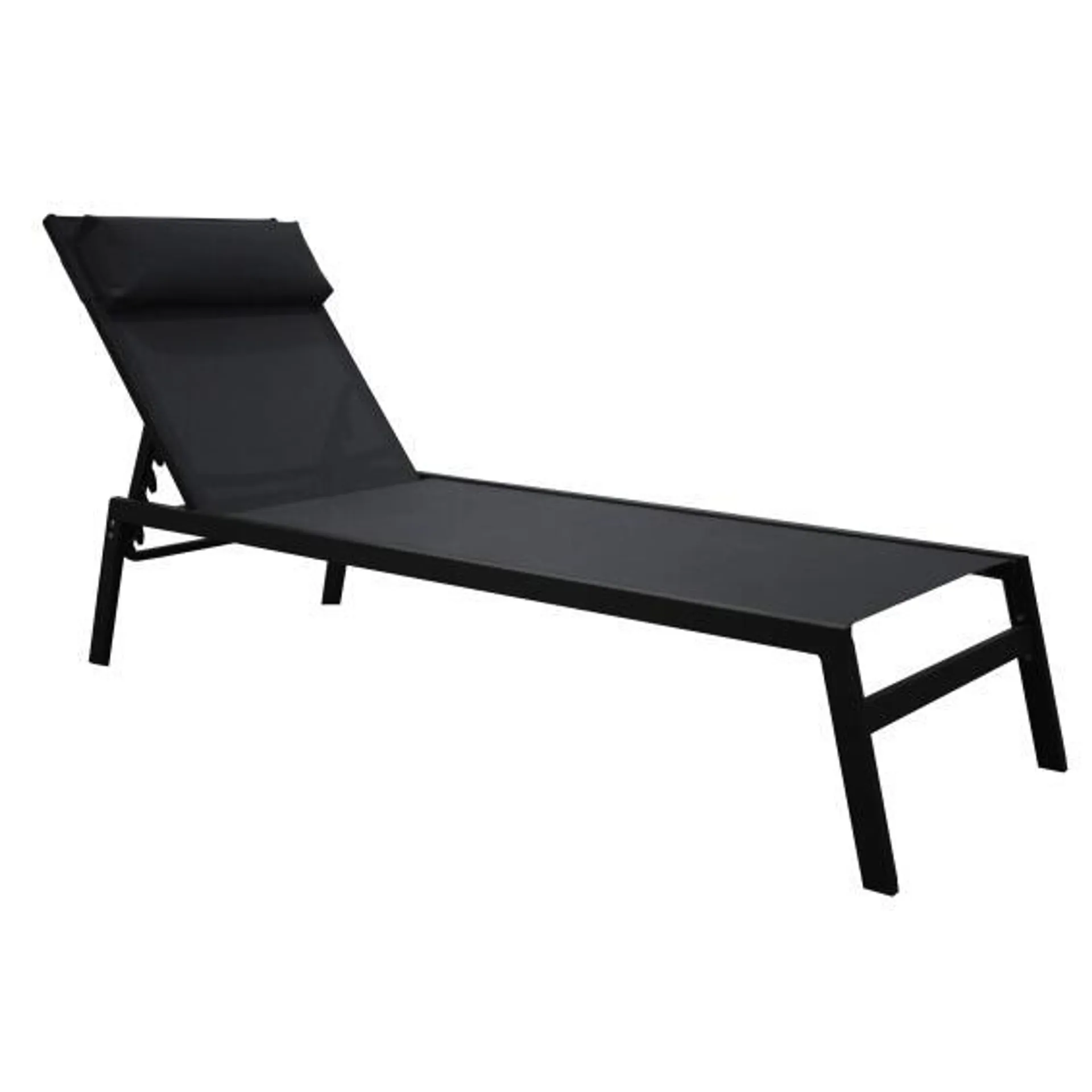 NATERIAL RIBA SUNBED W/CUSHION STEEL ANTHRACITE