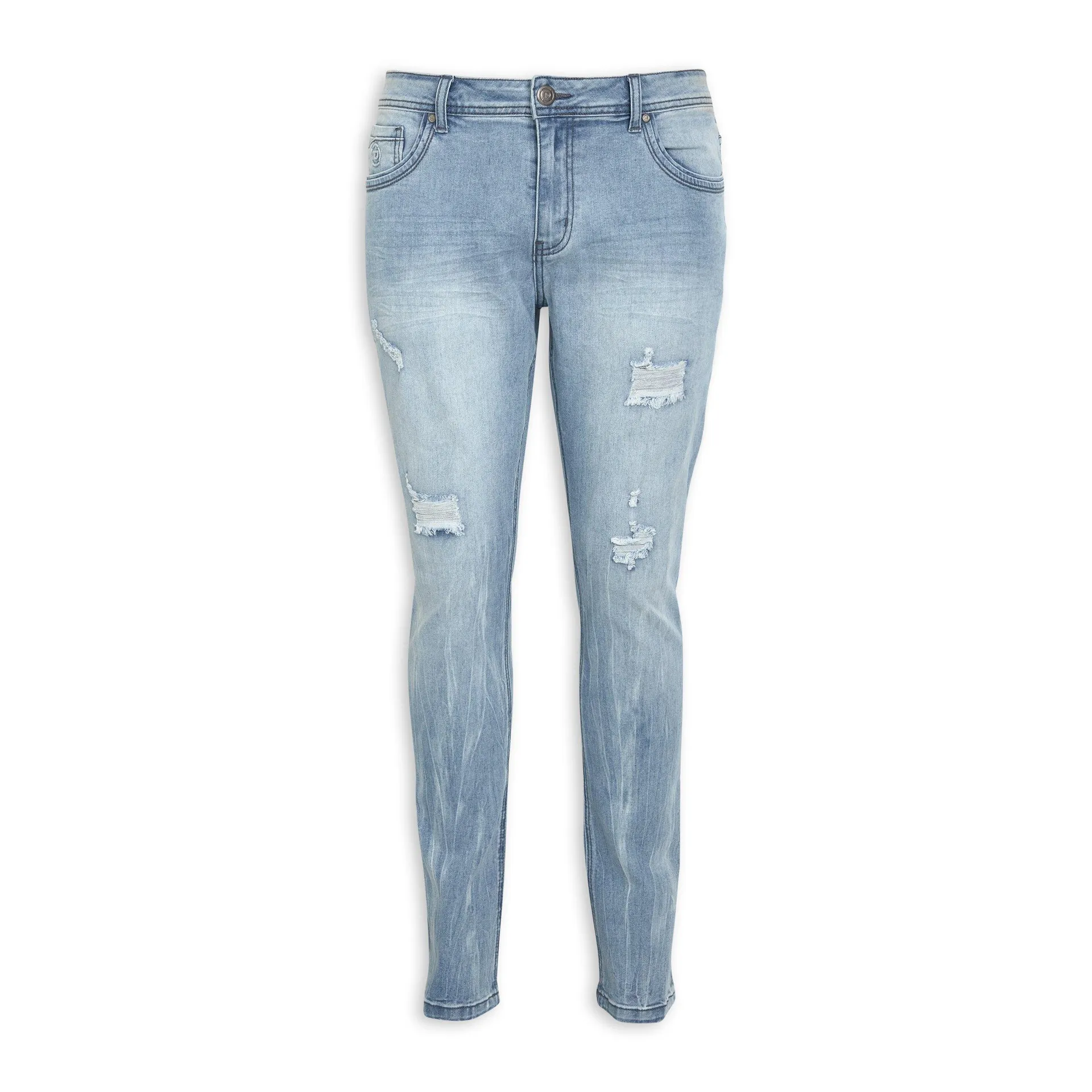 Indigo Ripped Skinny Jeans