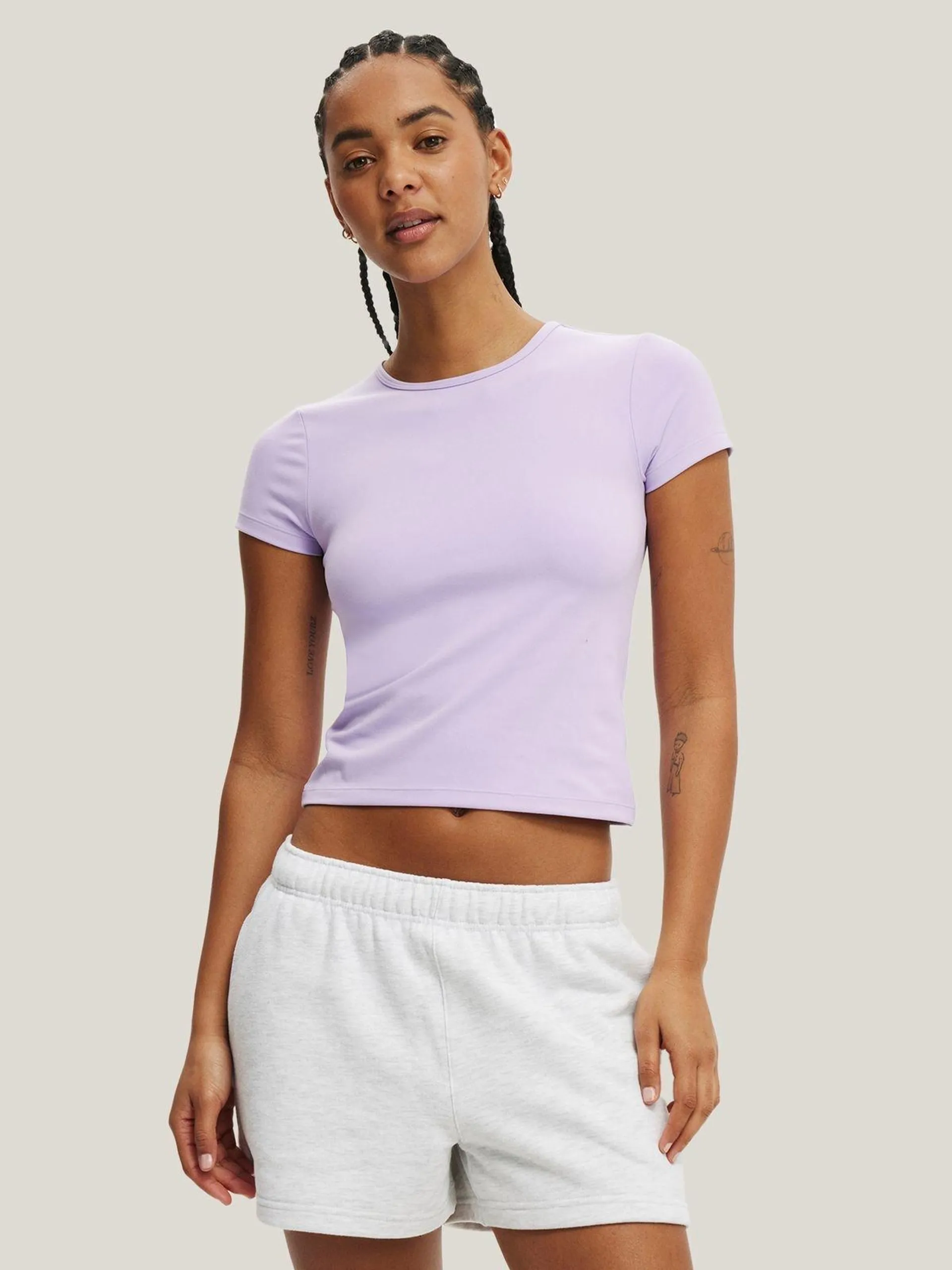 Women's Cotton On Purple Ultra Soft Fitted T-shirt