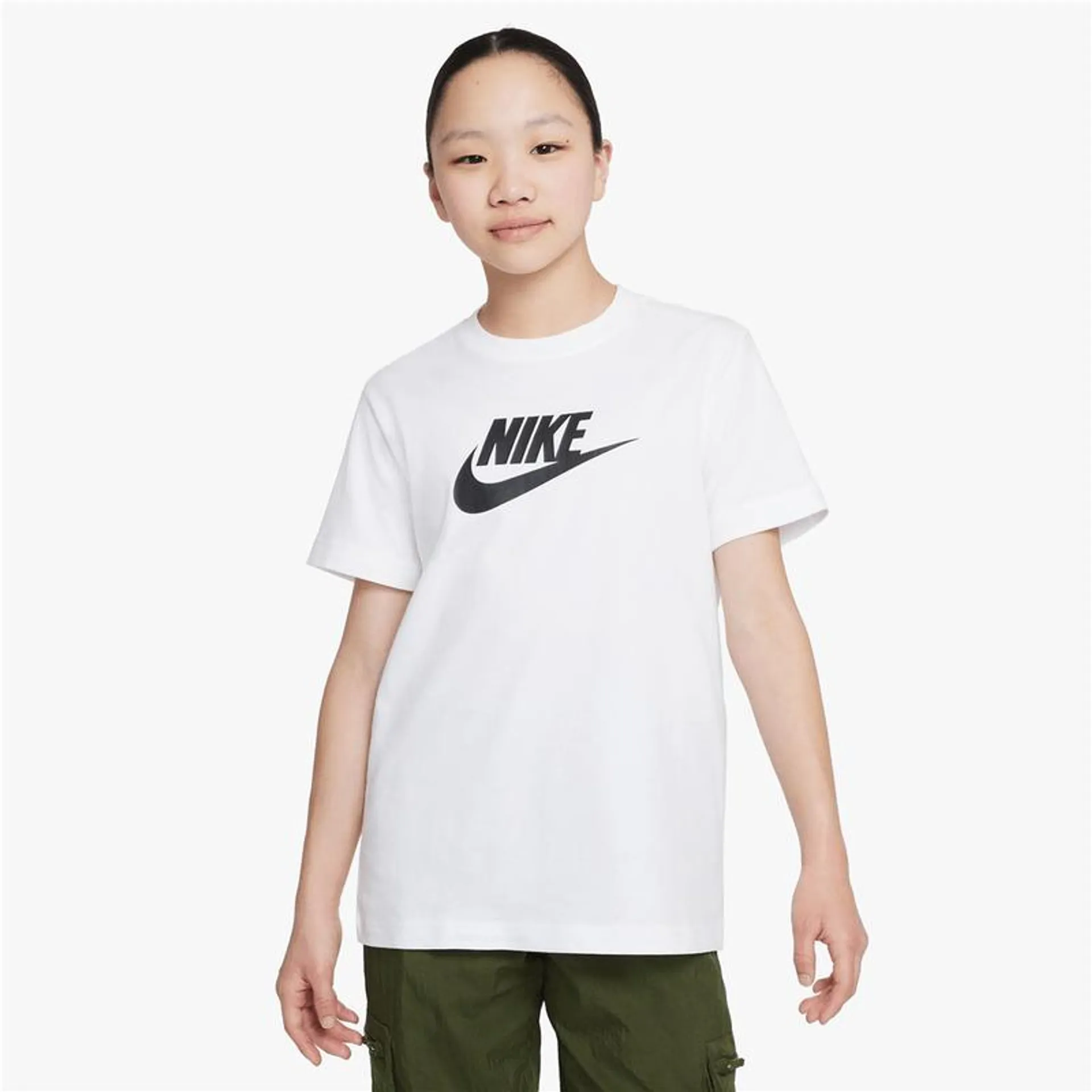 Nike Girls Youth NSW Futura White T-shirt