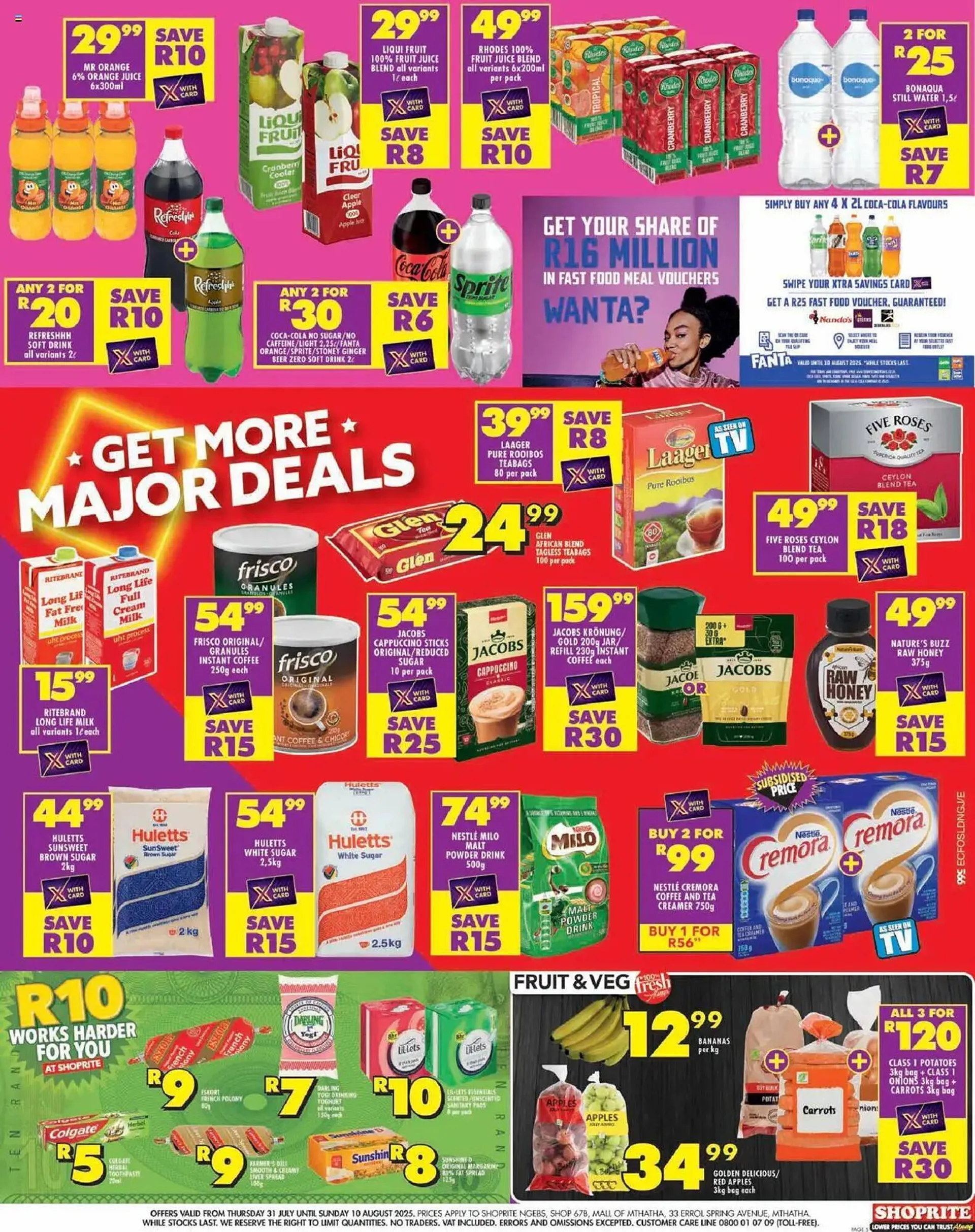 Shoprite catalogue from 31 July to 10 August 2025 - Catalogue Page 1