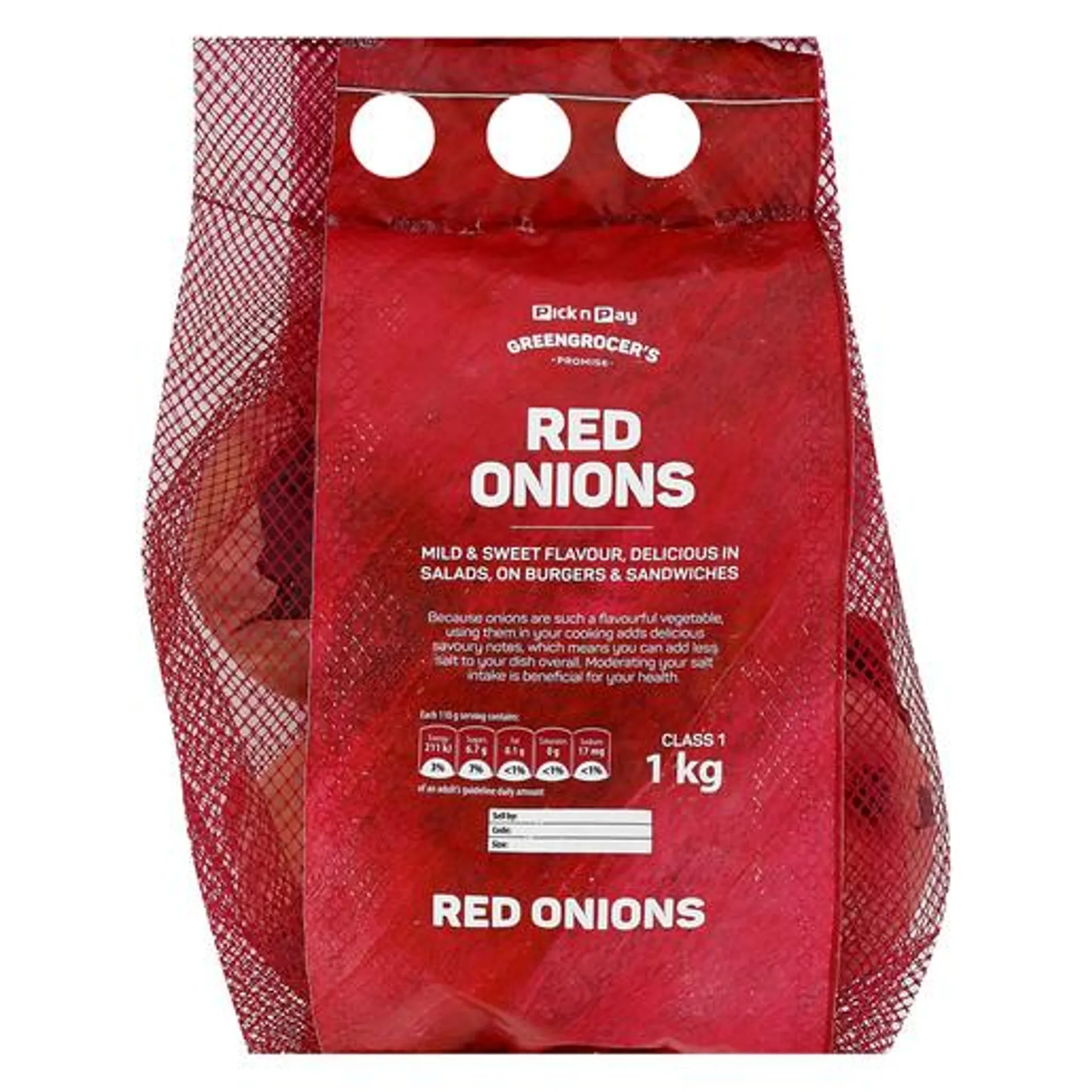 PnP Onions Red 1kg