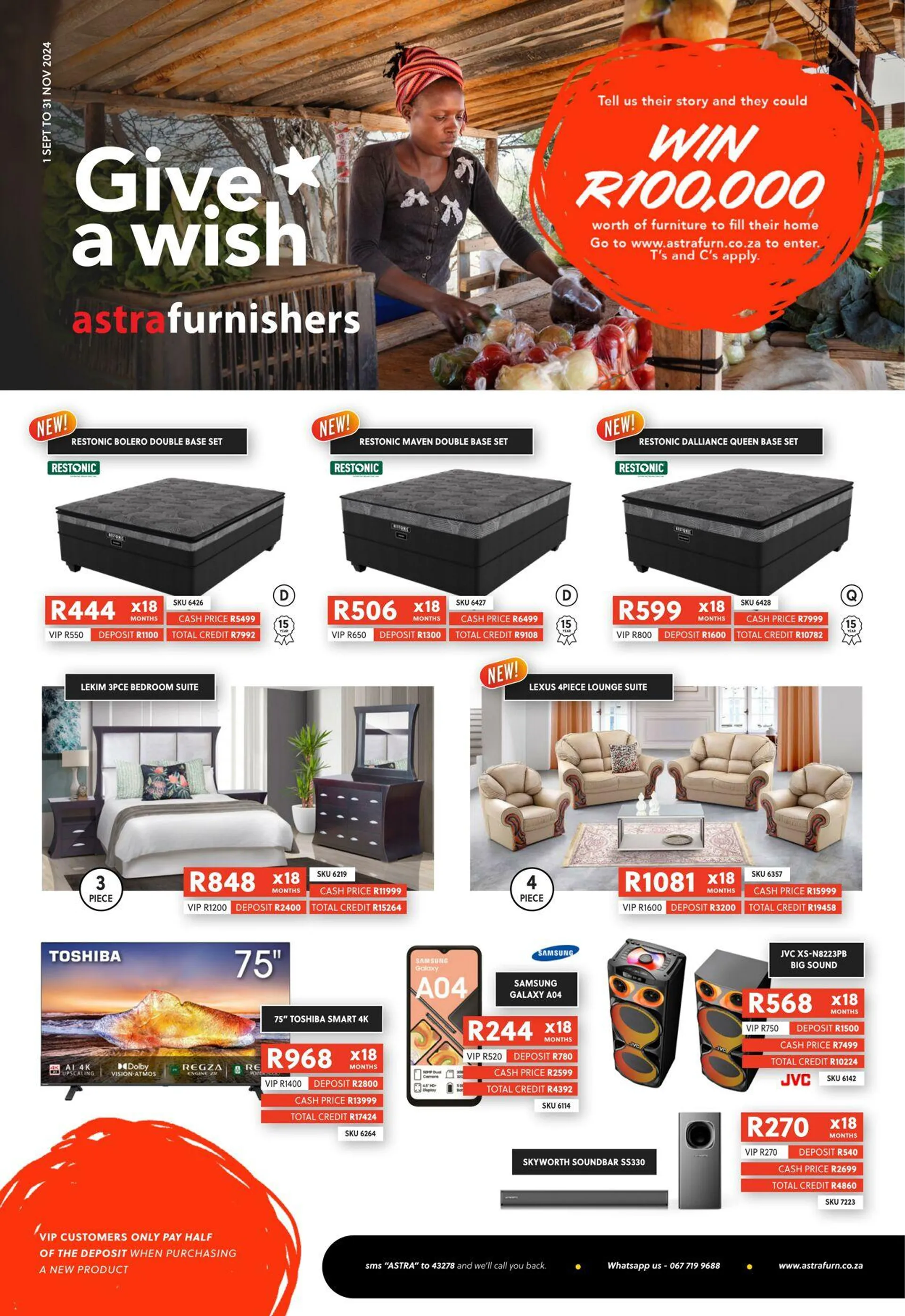 Astra Furnishers from 1 September to 31 October 2024 - Catalogue Page 1