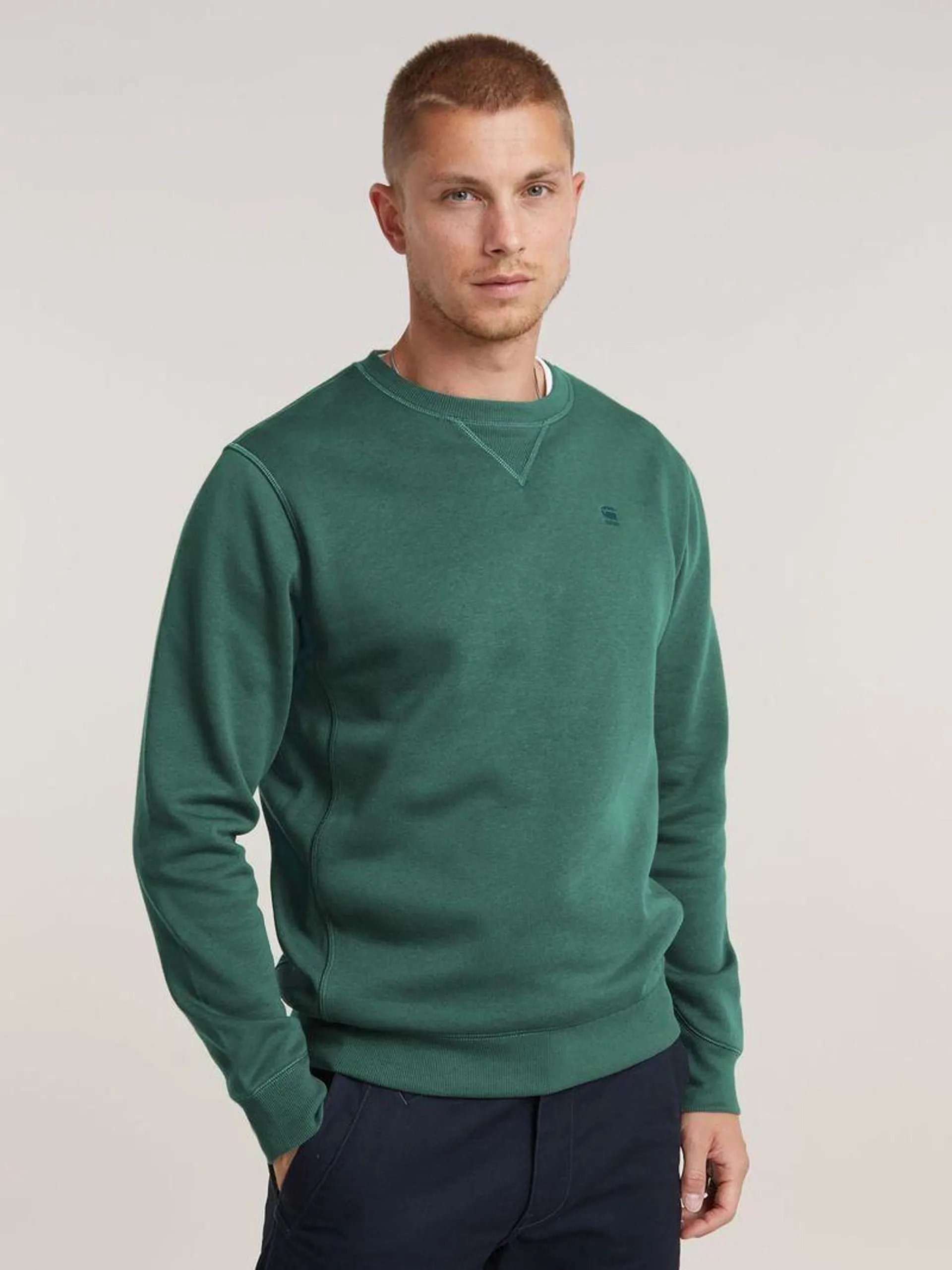 G-Star Men's Premium Core Blue Spruce Sweater