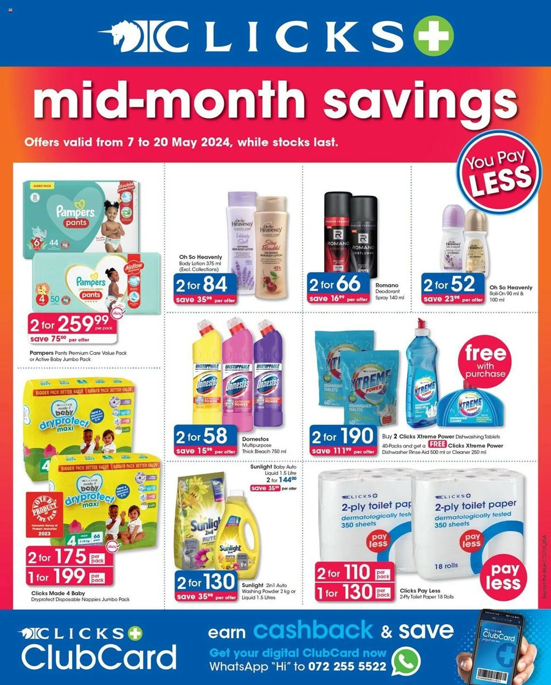 Clicks catalogue valid until 20 May 2024