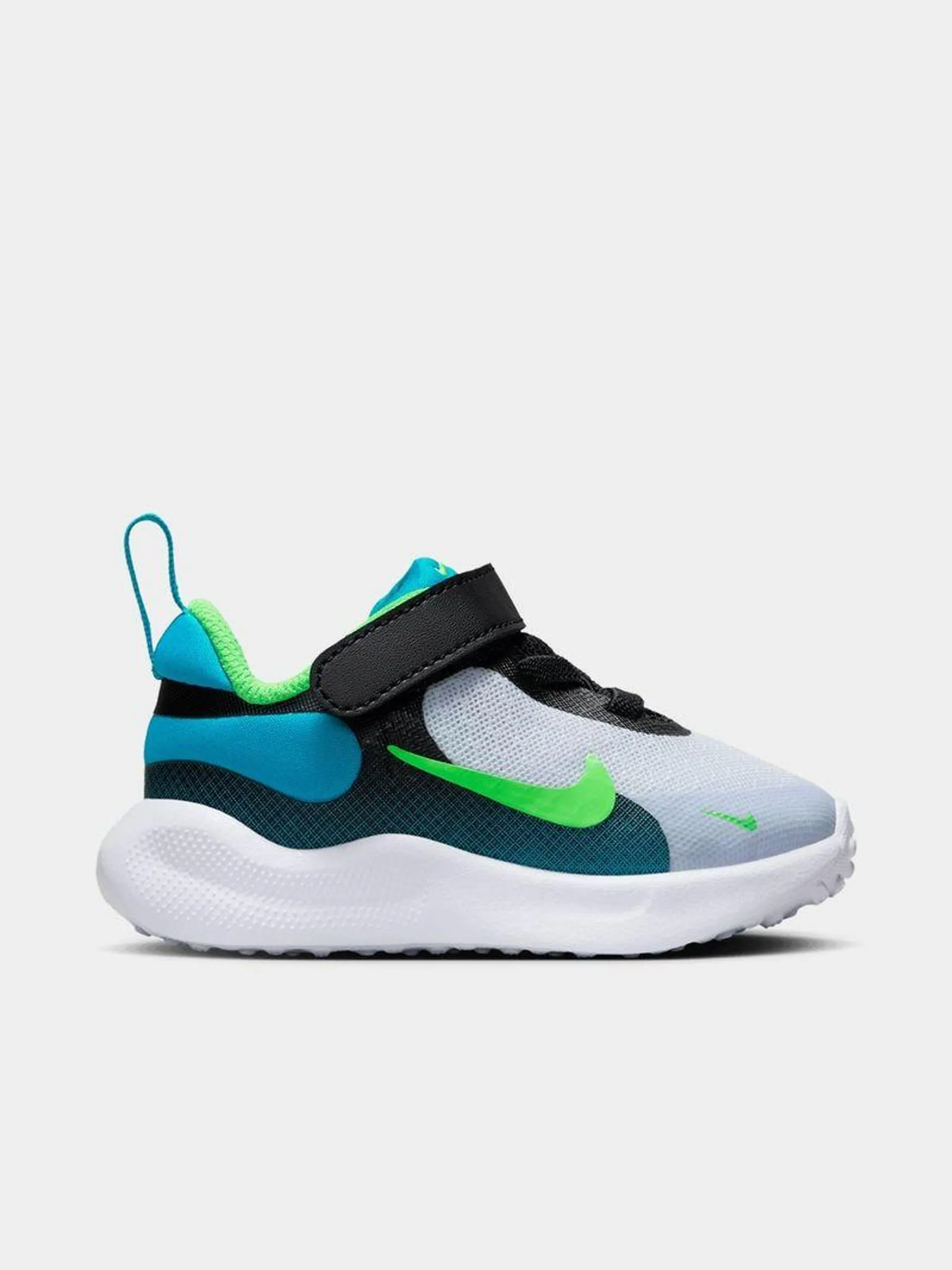 Junior Infants Nike Revolution Grey/Teal/Lime Shoes