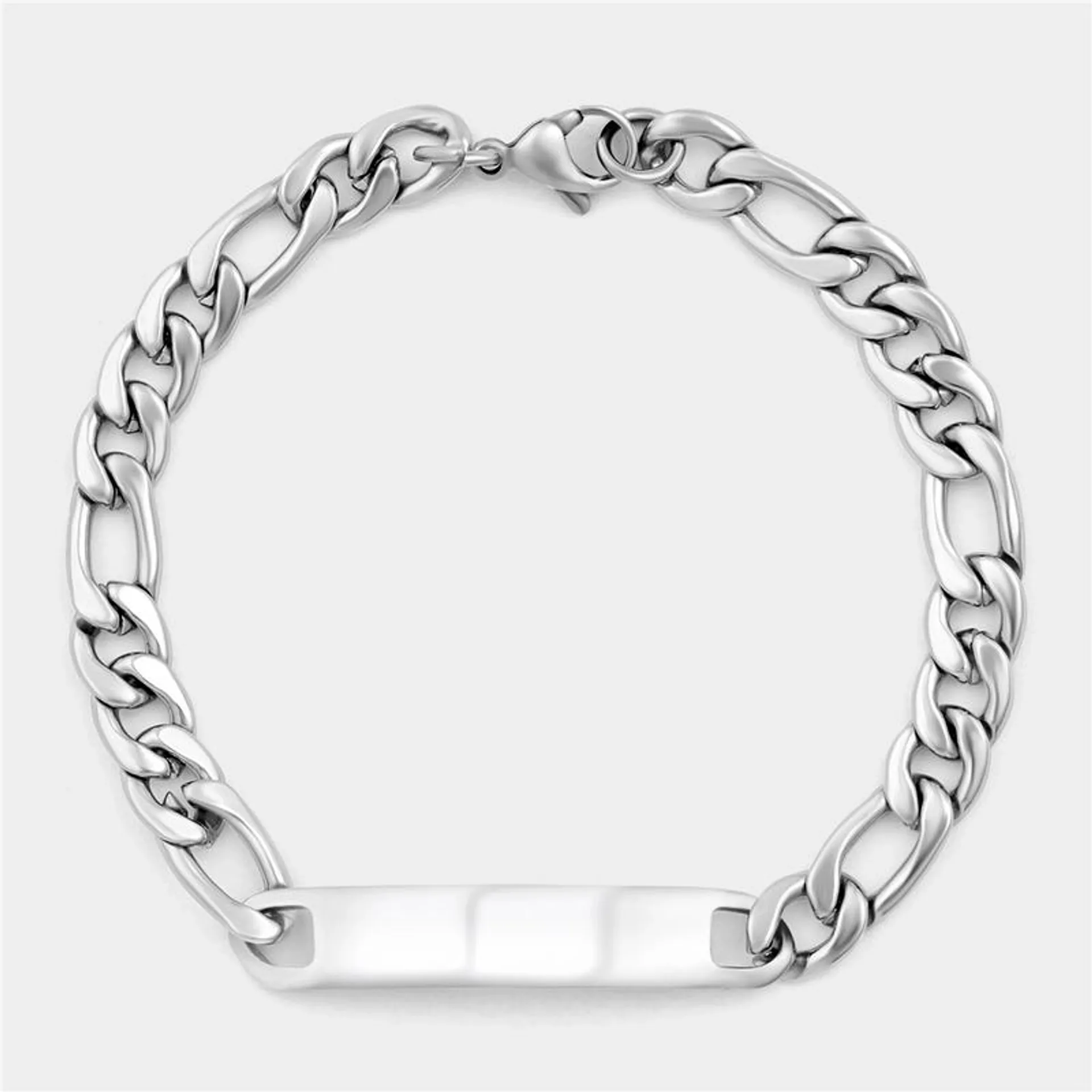 Stainless Steel Figaro ID Bracelet