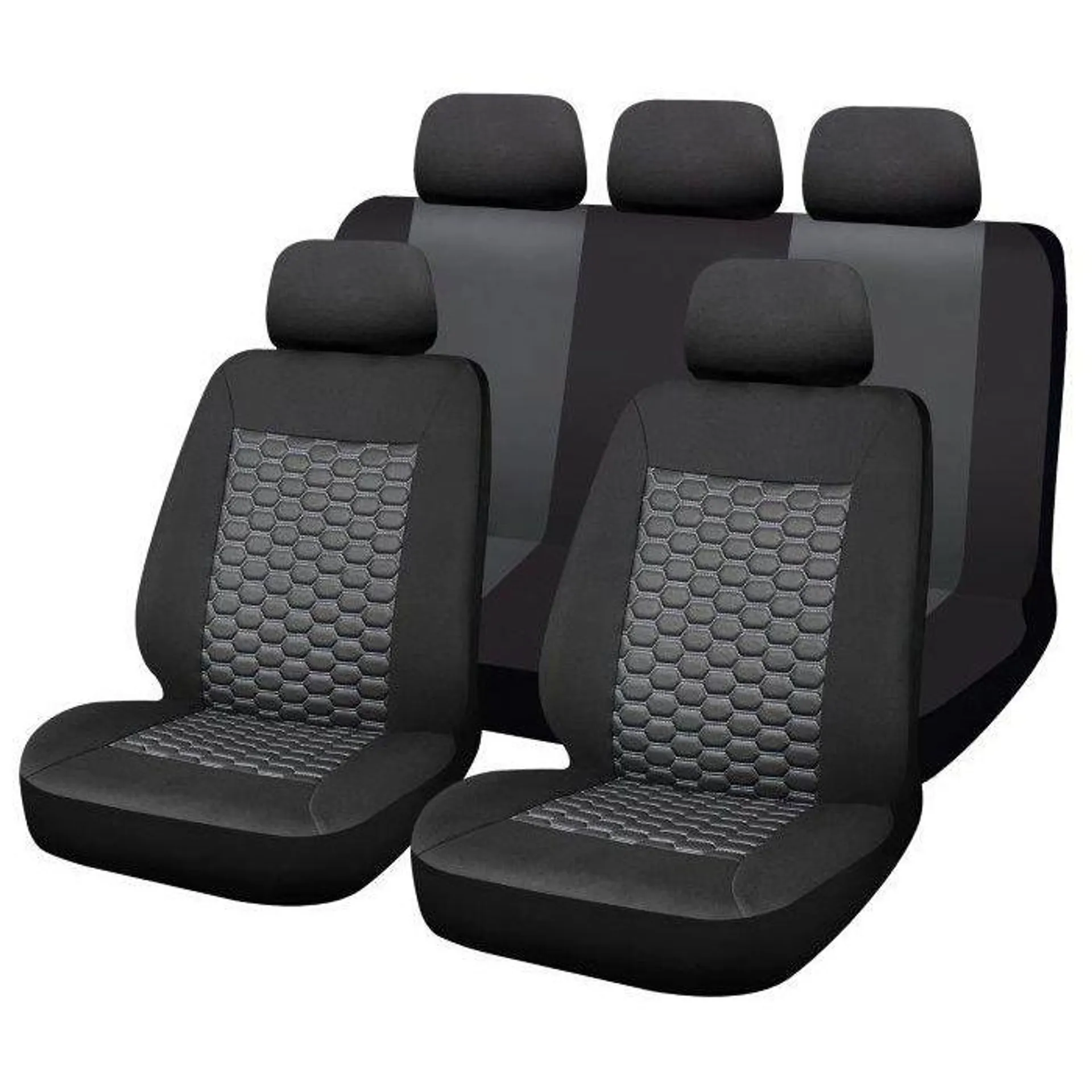 Autogear 11 Piece Monsanto Seat Cover Set Black/Grey