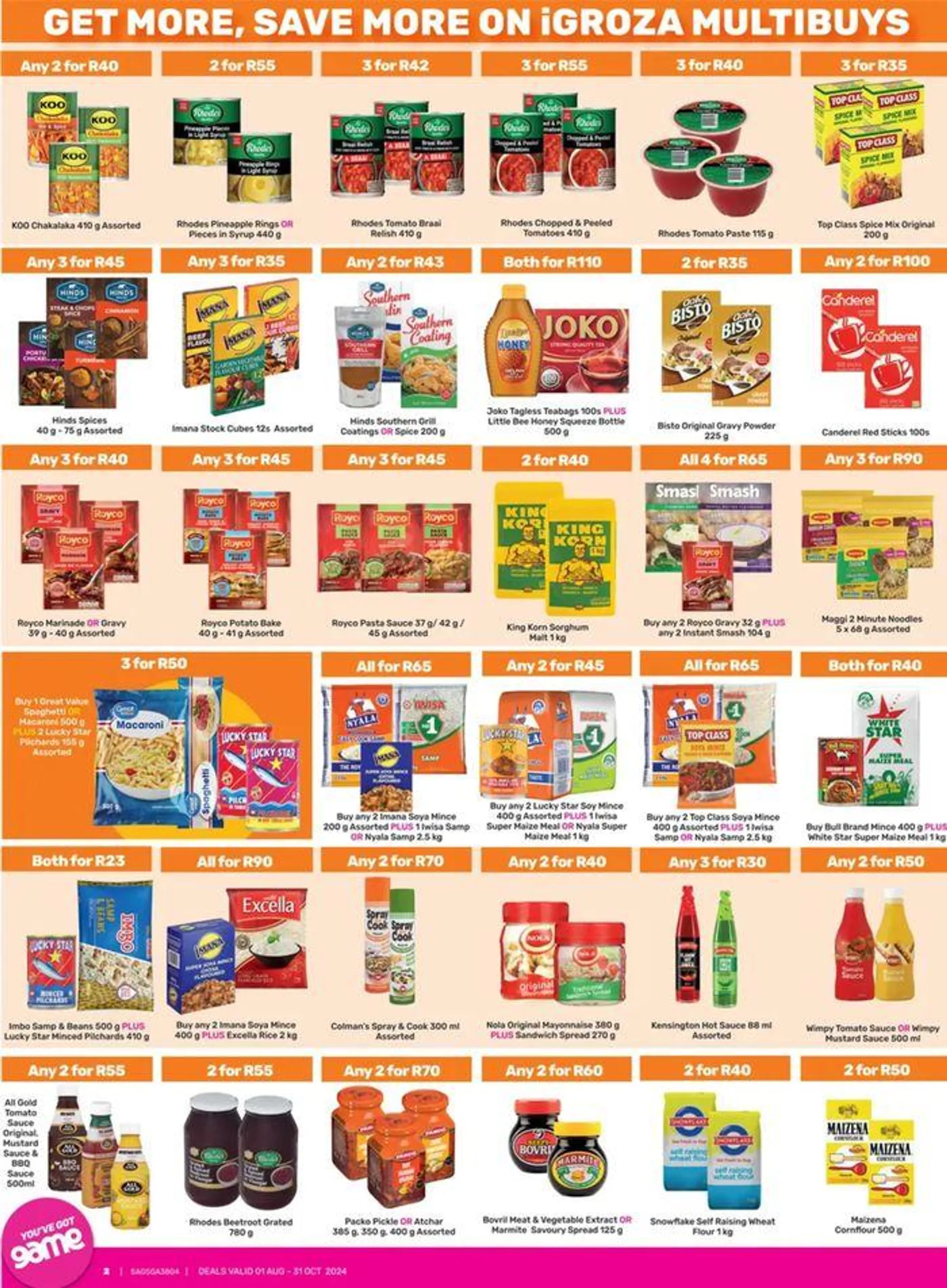 Leaflets Game from 1 August to 31 October 2024 - Catalogue Page 2