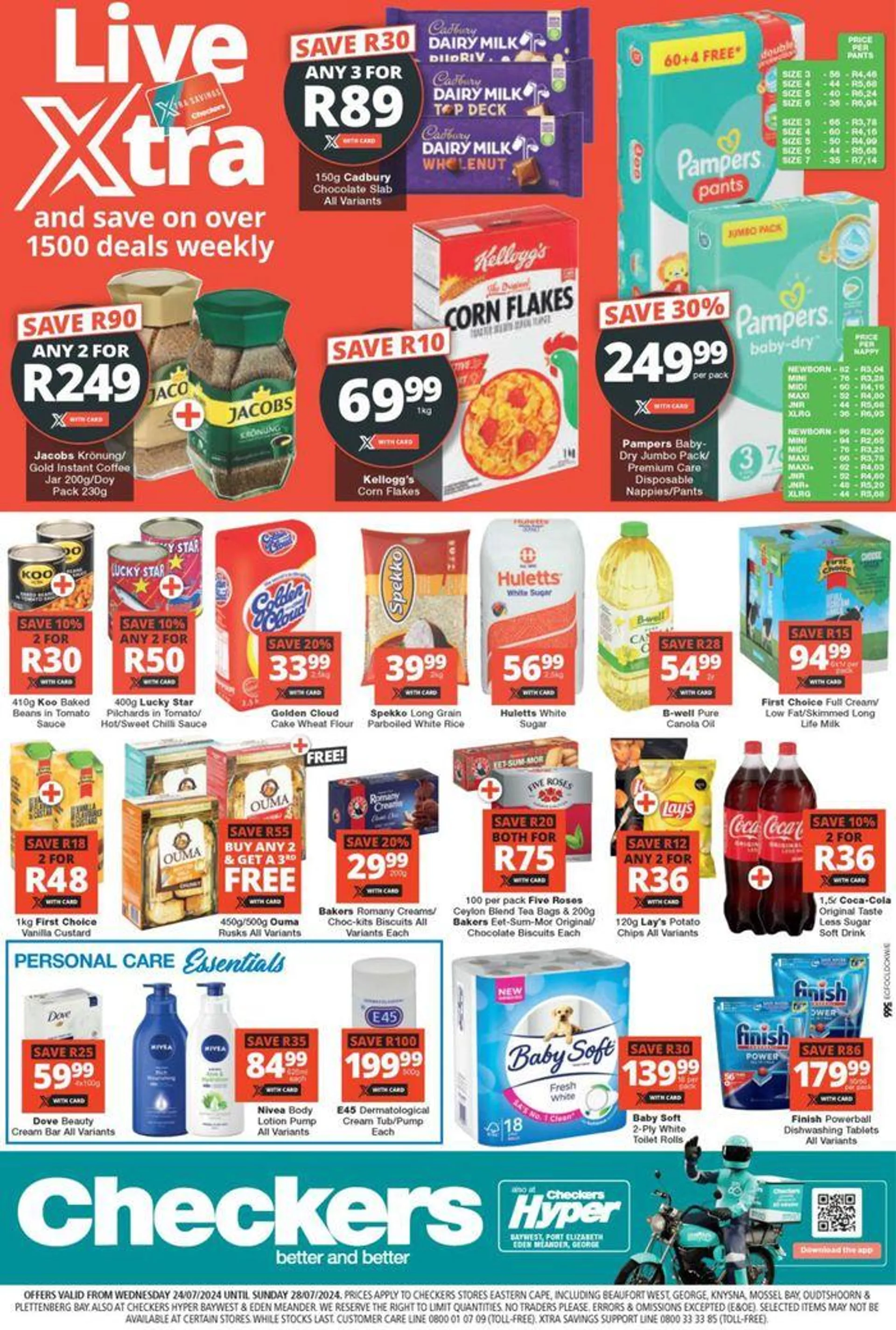 Checkers Xtra Savings  from 25 July to 28 July 2024 - Catalogue Page 1