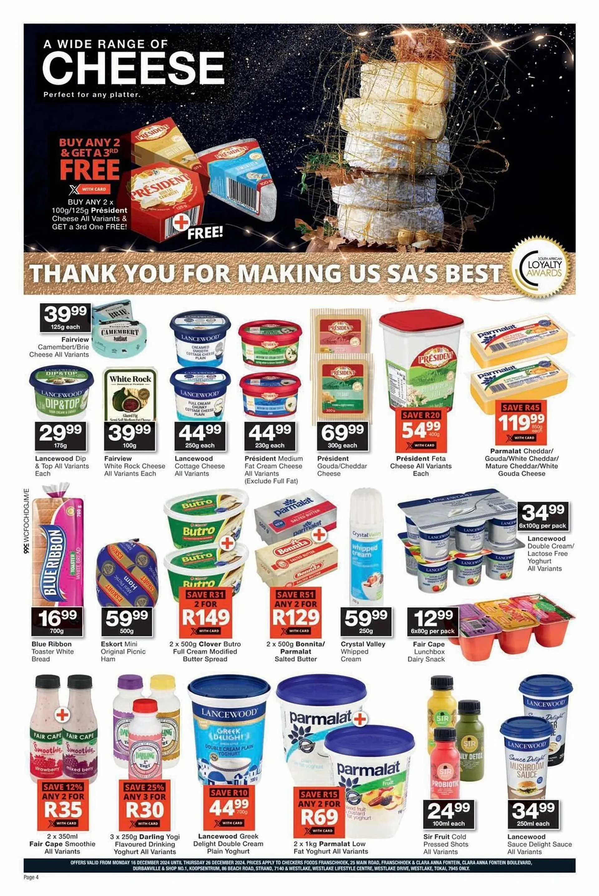 Checkers catalogue from 16 December to 26 December 2024 - Catalogue Page 4