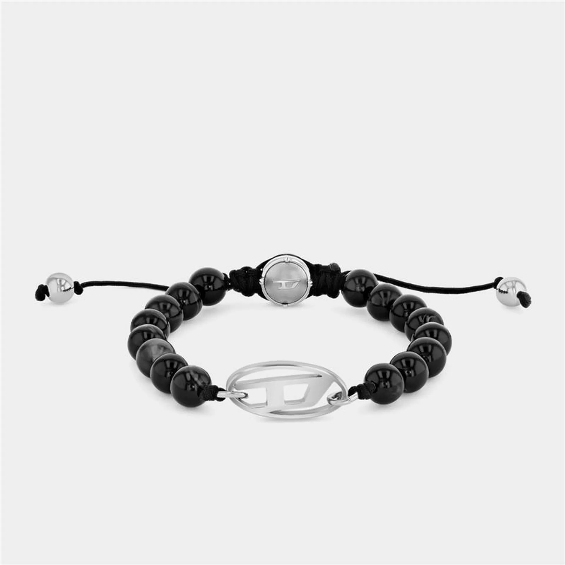 Diesel Black Agate Beaded Bracelet