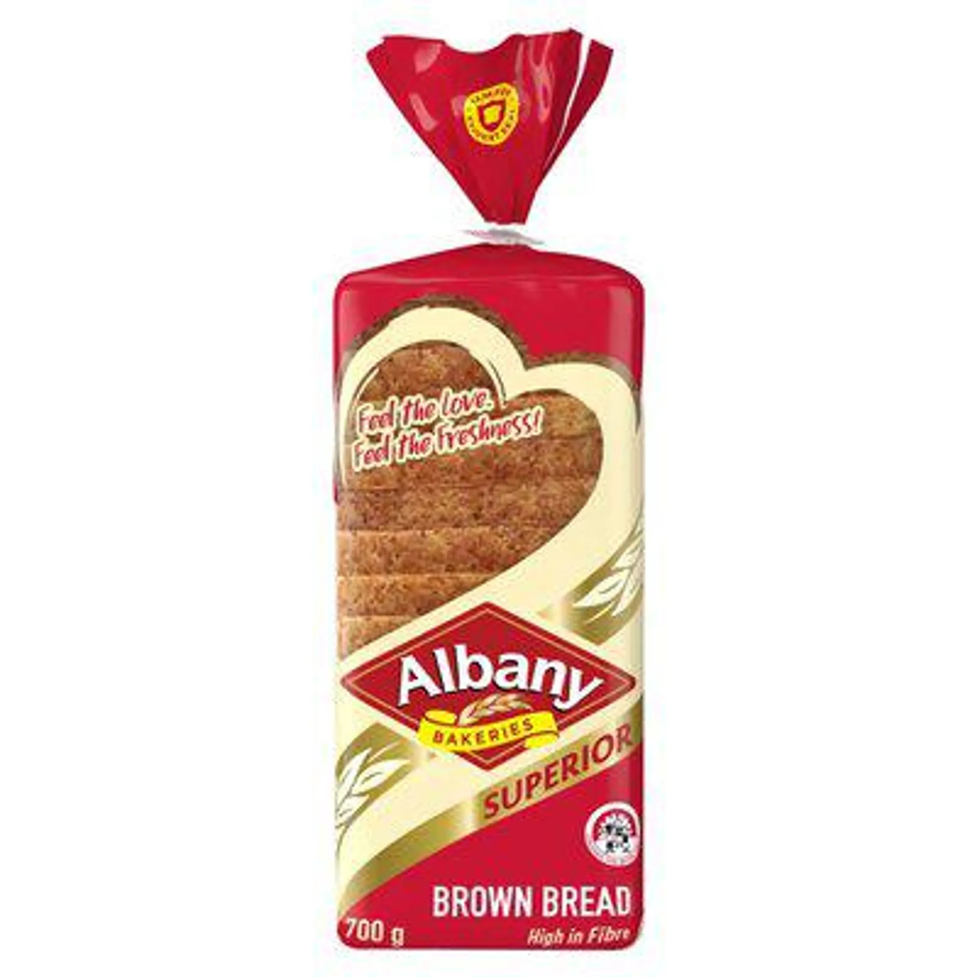 Albany Superior Sliced Brown Bread 700g