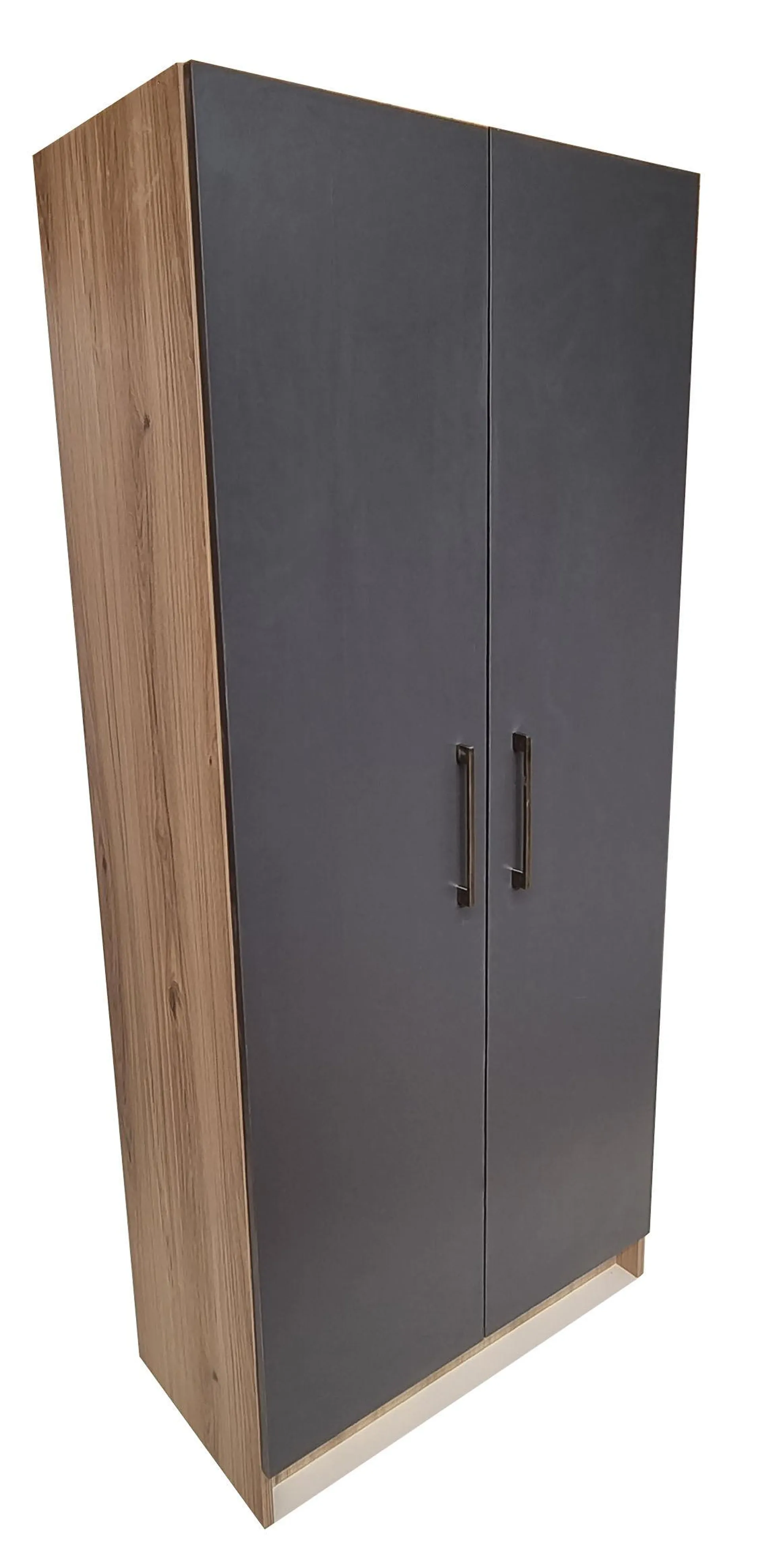 Oxford 5 Shelf,2 Long Door Book/Filing Cabinet 80cm - Sahara & Storm Grey