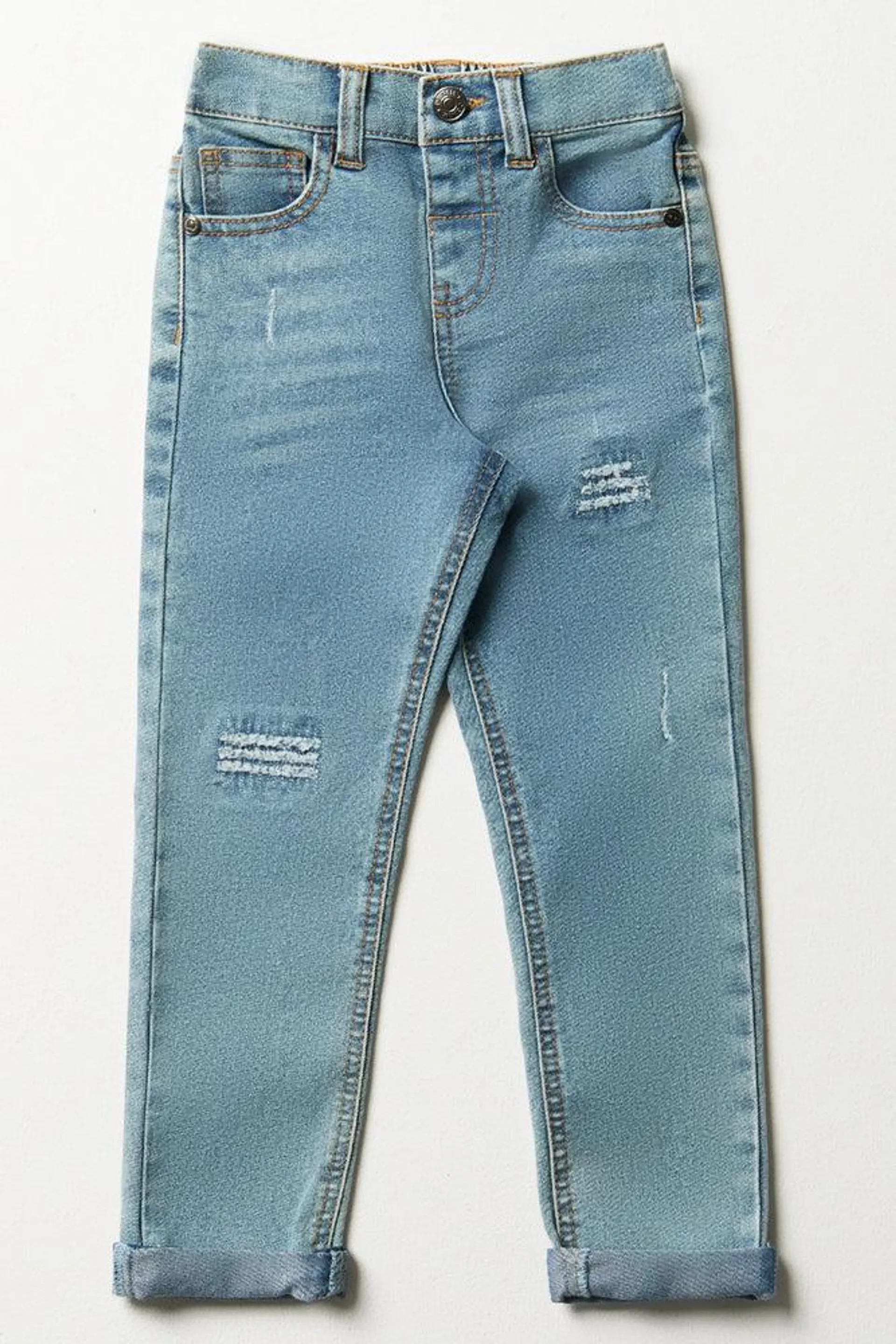 Ripped Skinny Denim Jeans Blue