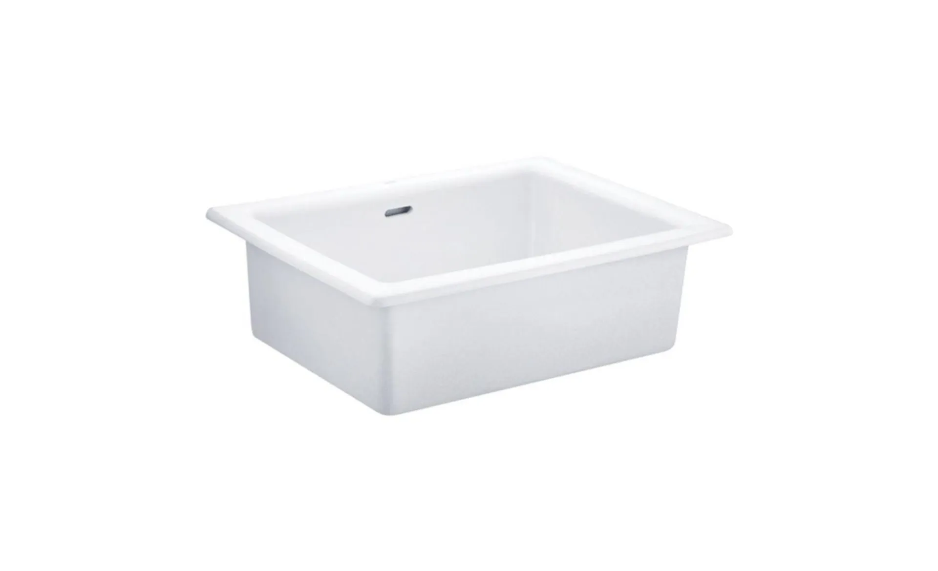 Cotto White Ceramic Drop In Sink Without Tap Landing 620 x 480 x 255mm