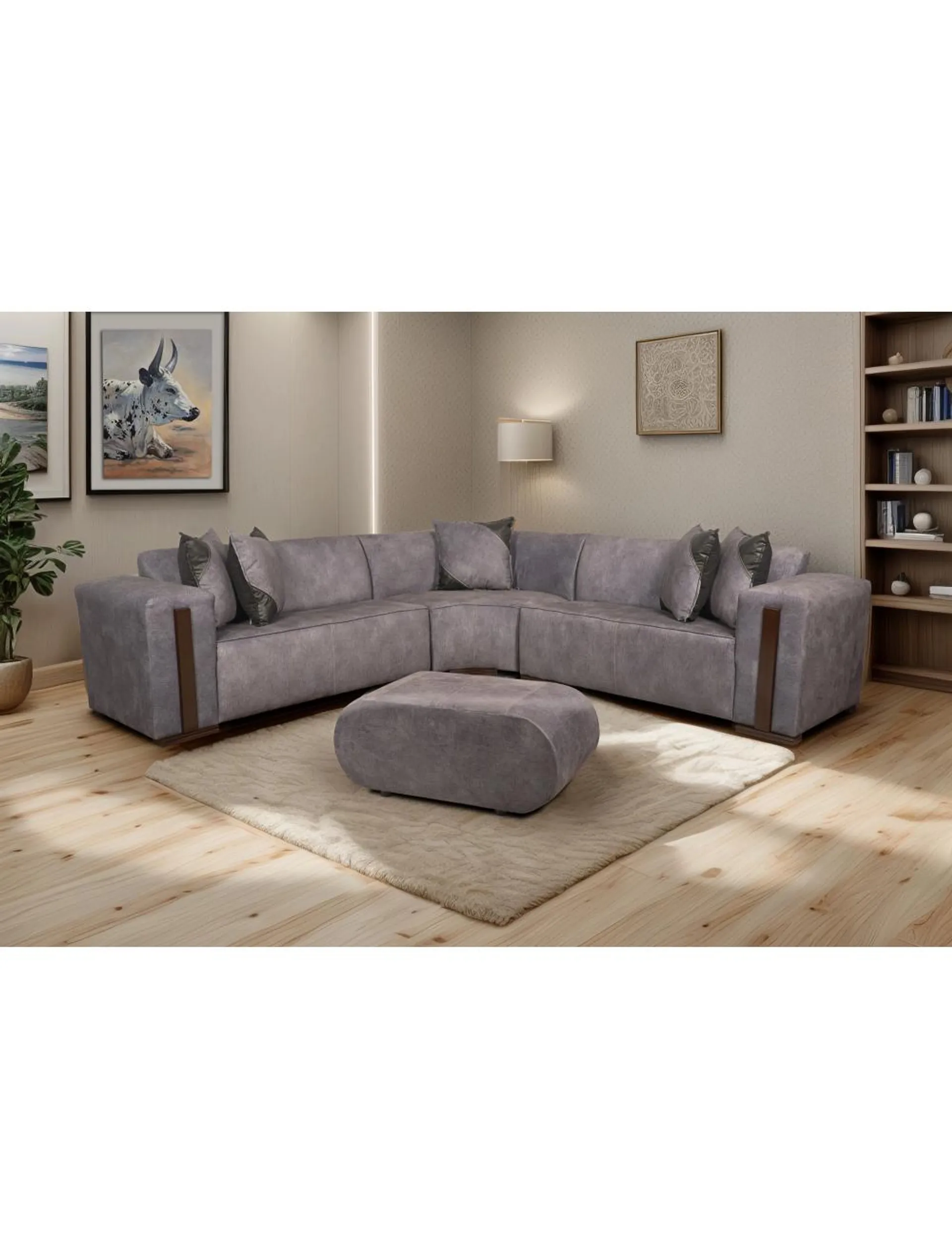 Destiny 3pce Corner Lounge Suite With Free Ottoman