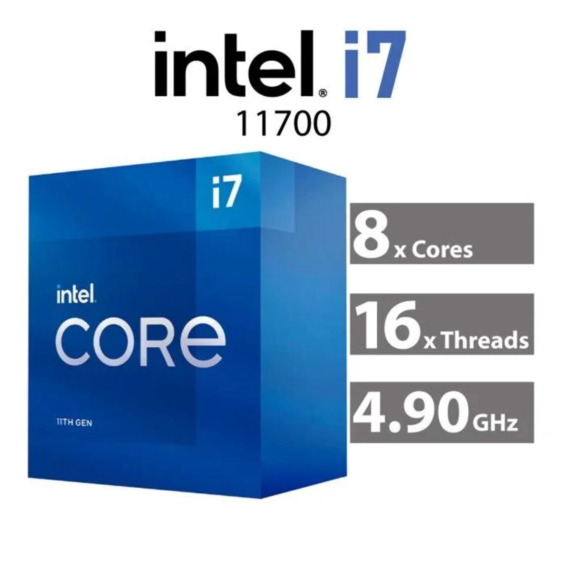 Intel Core i7-11700 Rocket Lake 8-Core 2.50GHz LGA1200 65W CM8070804491214 Desktop Processor
