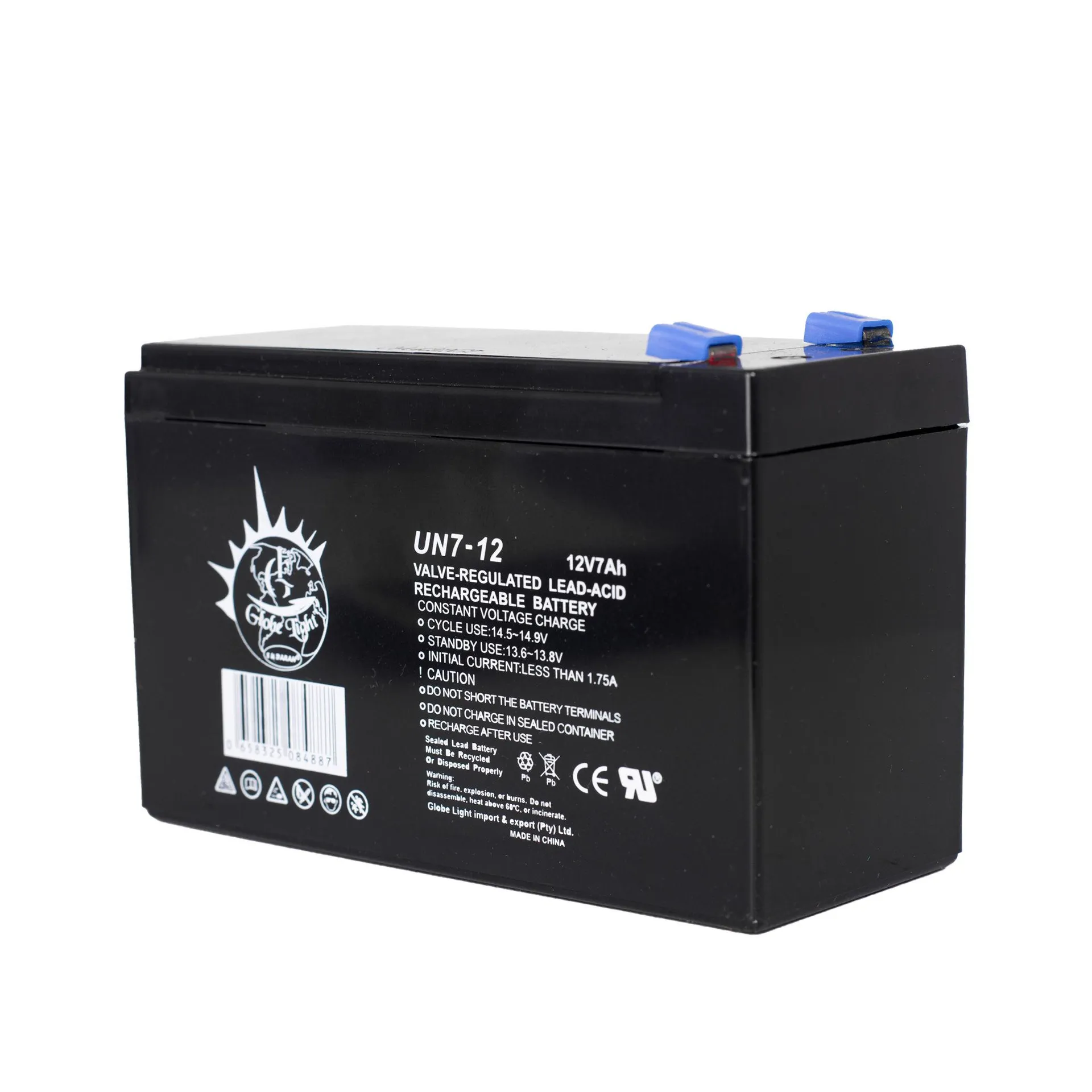 Globe Light Battery 12V 7Ah Rechargeable Valve Regulated Lead Acid Battery