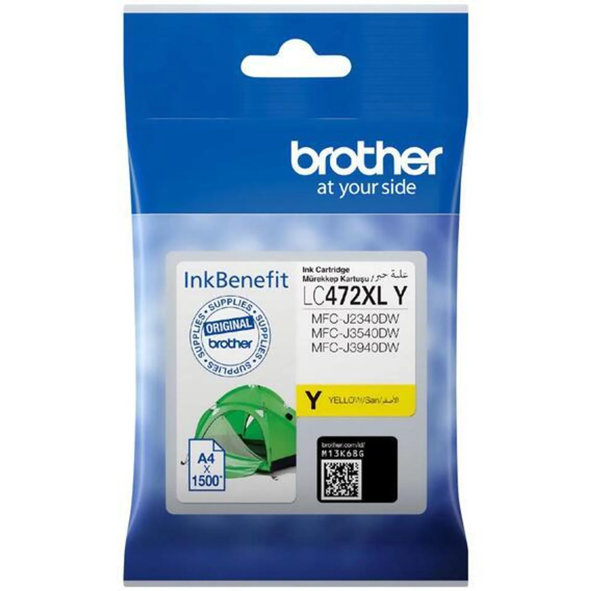 BROTHER HIGH YIELD INK CARTRIDGE LC472XL-Y