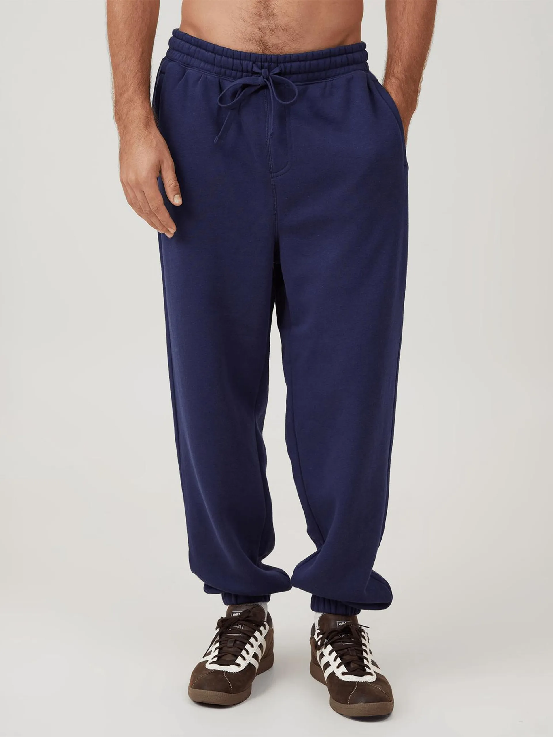 Men's Cotton On Navy Baggy Cuffed Track Pants