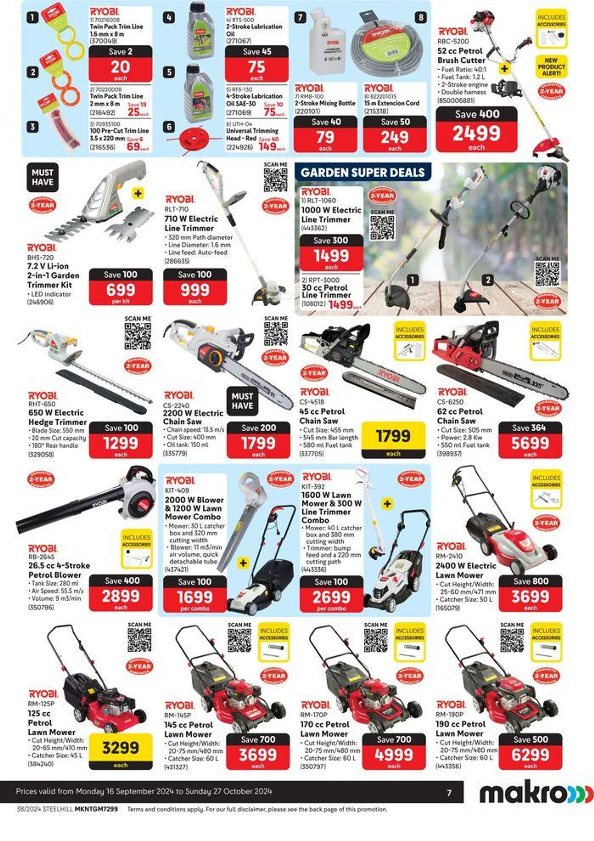 Makro : Ryobi from 16 September to 27 October 2024 - Catalogue Page 7