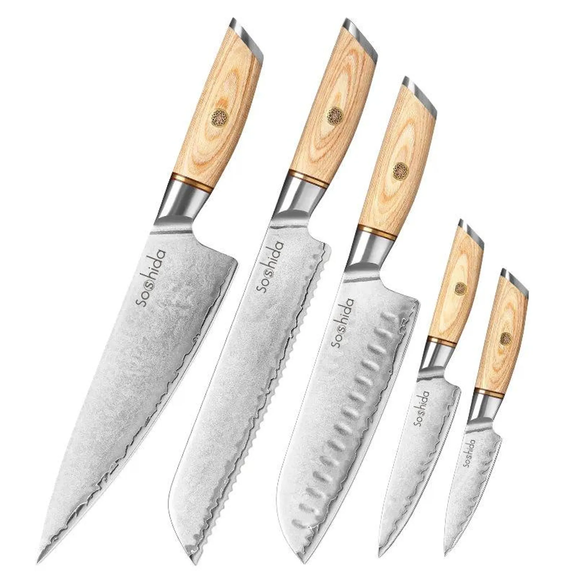 Soshida Professional 5 Piece Knife Set