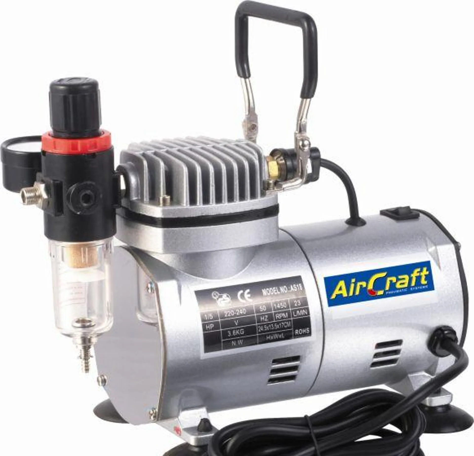 Aircraft Compressor Airbrush 1 Cylinder W/Reg & Filter (AS18-2) SG C