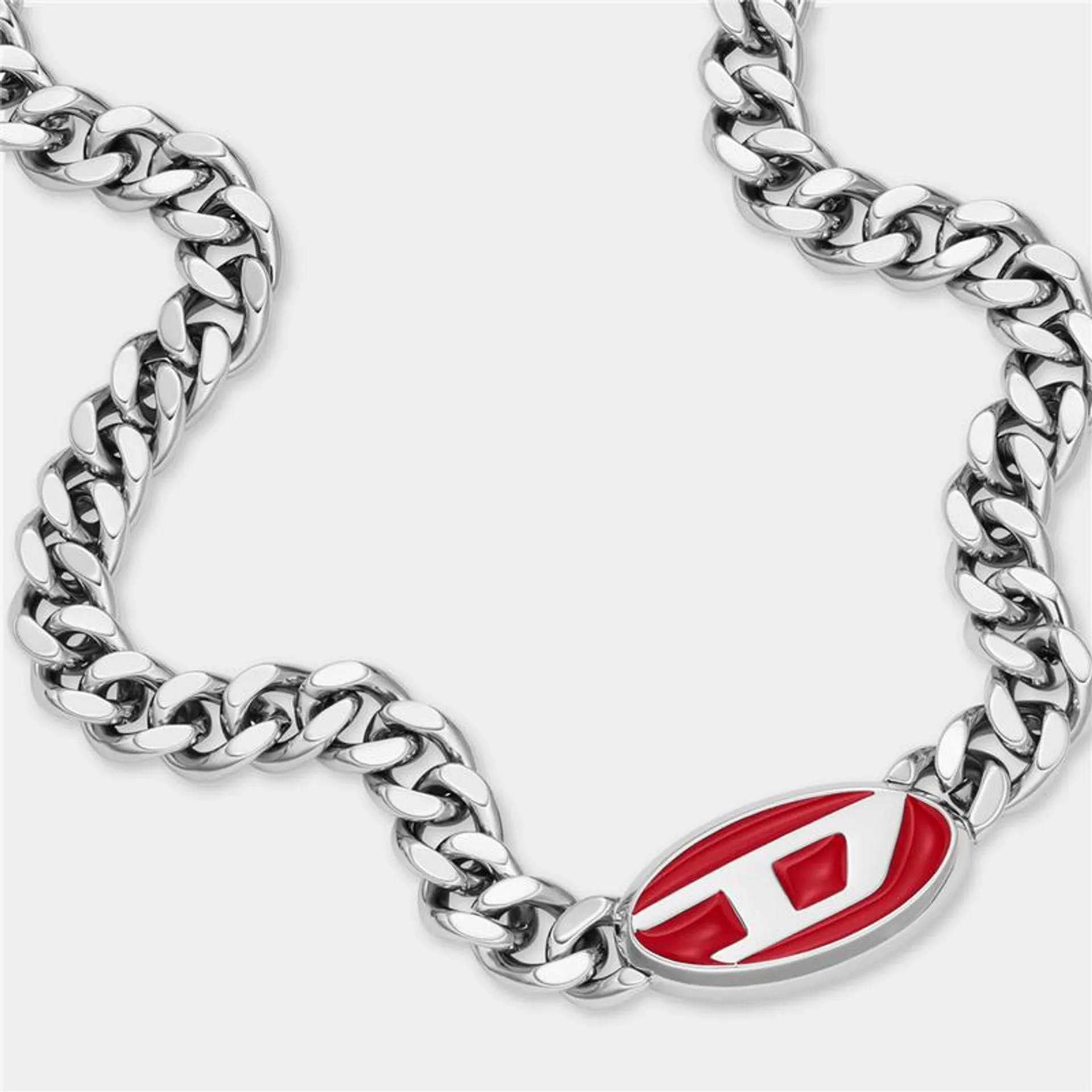 Diesel Red Enamel & Lacquer Stainless Steel Chain