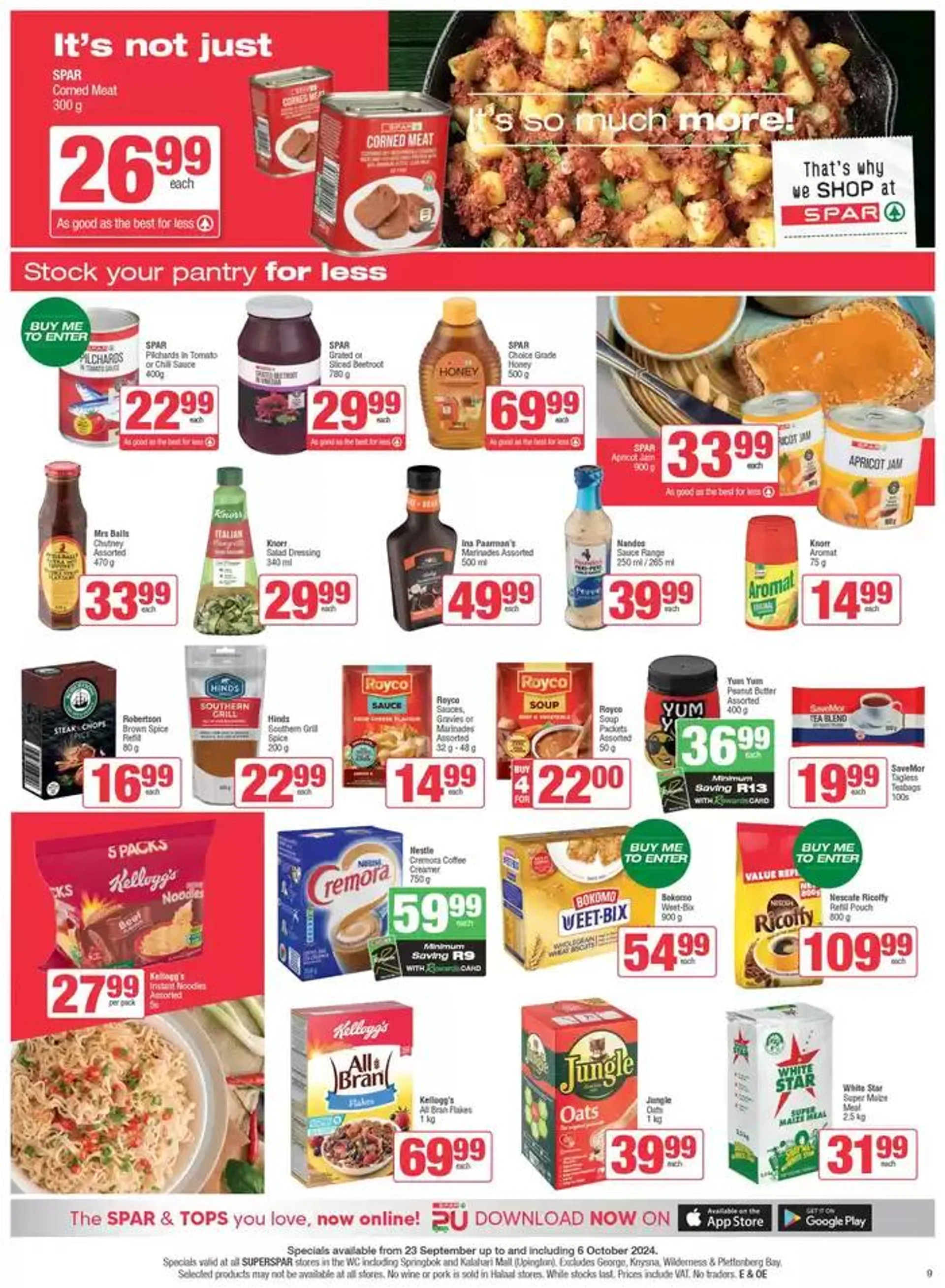 Specials SuperSpar from 24 September to 6 October 2024 - Catalogue Page 9