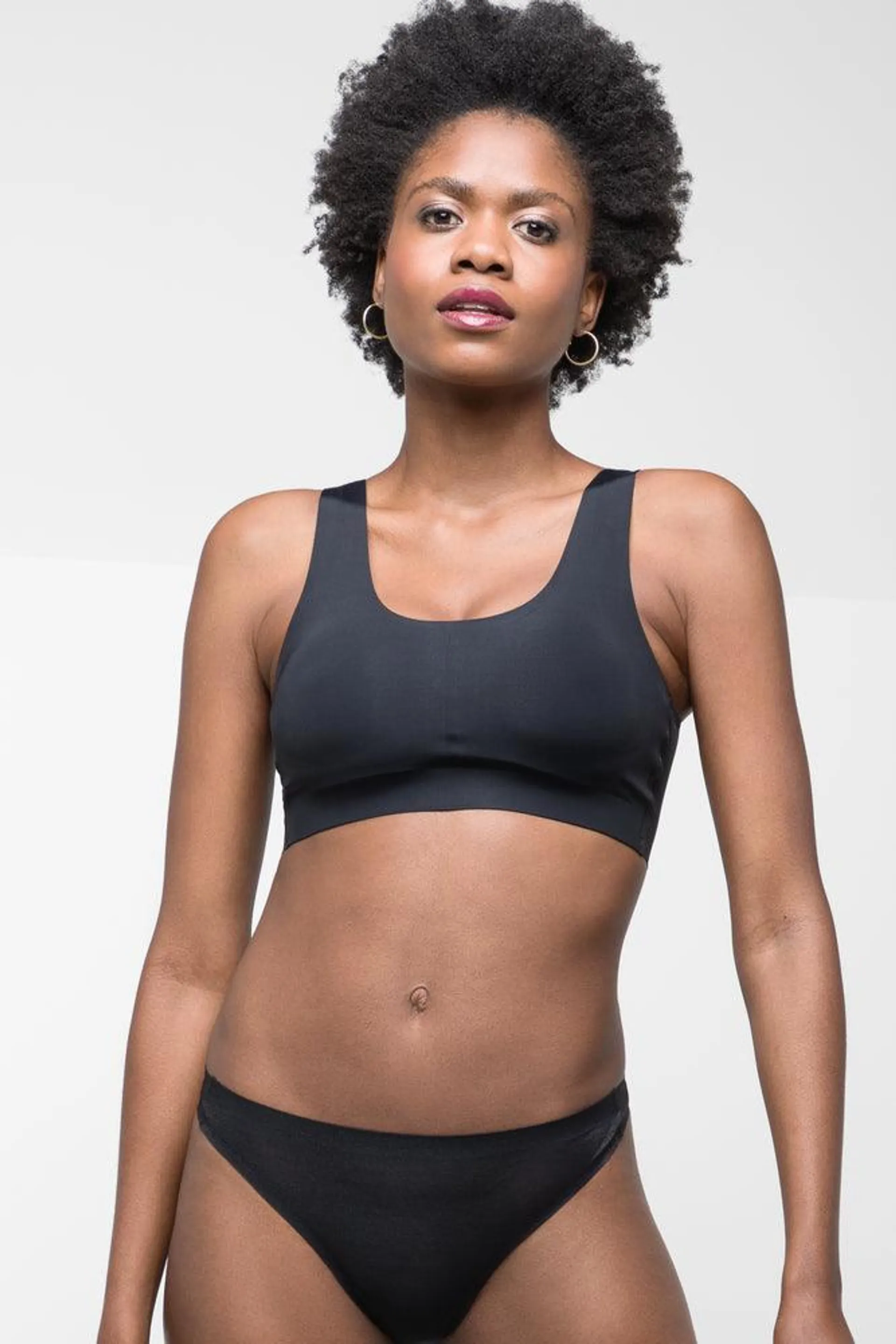 Bonded Crop Top Black