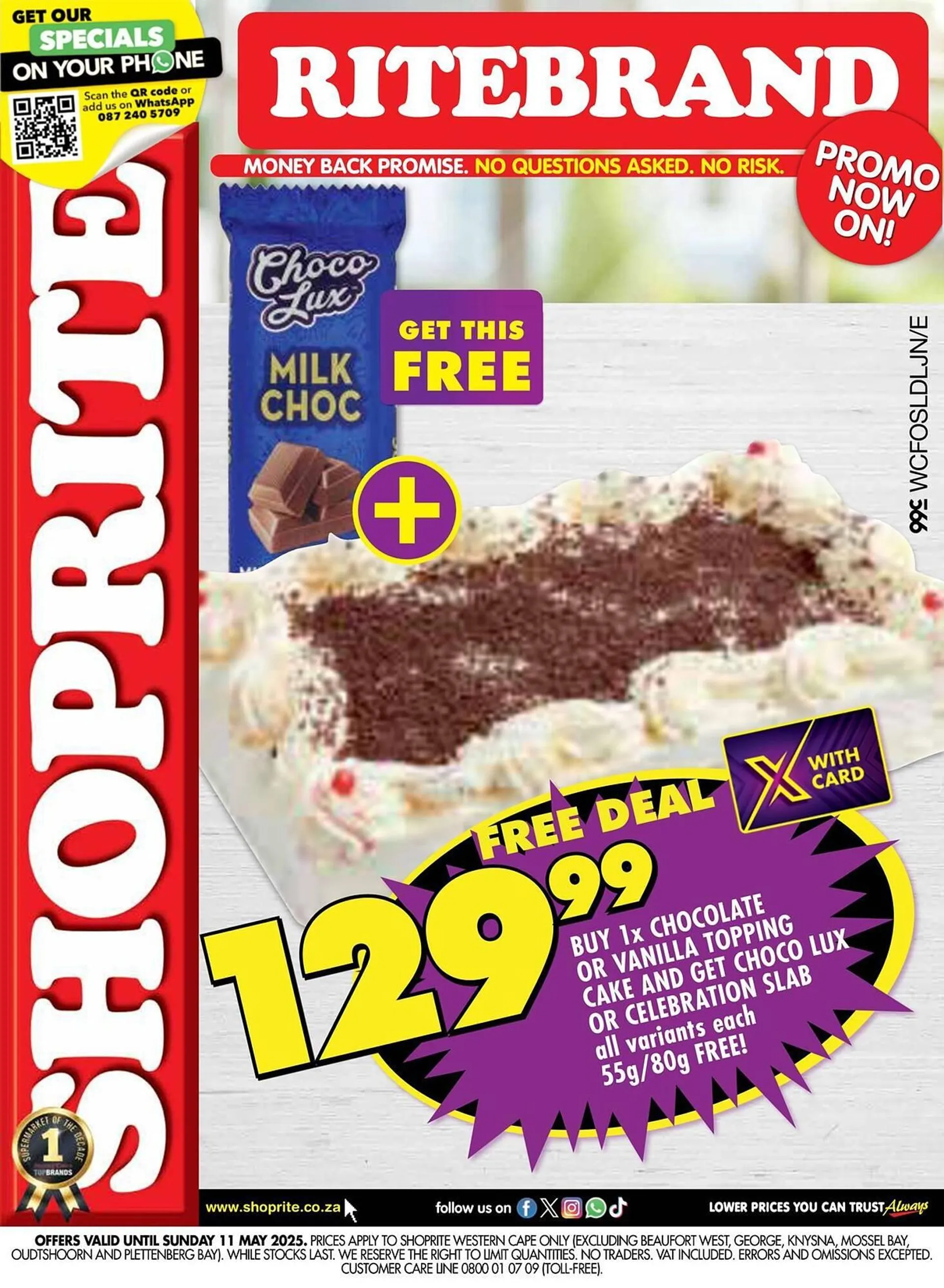 Shoprite catalogue from 9 May to 11 May 2025 - Catalogue Page 1
