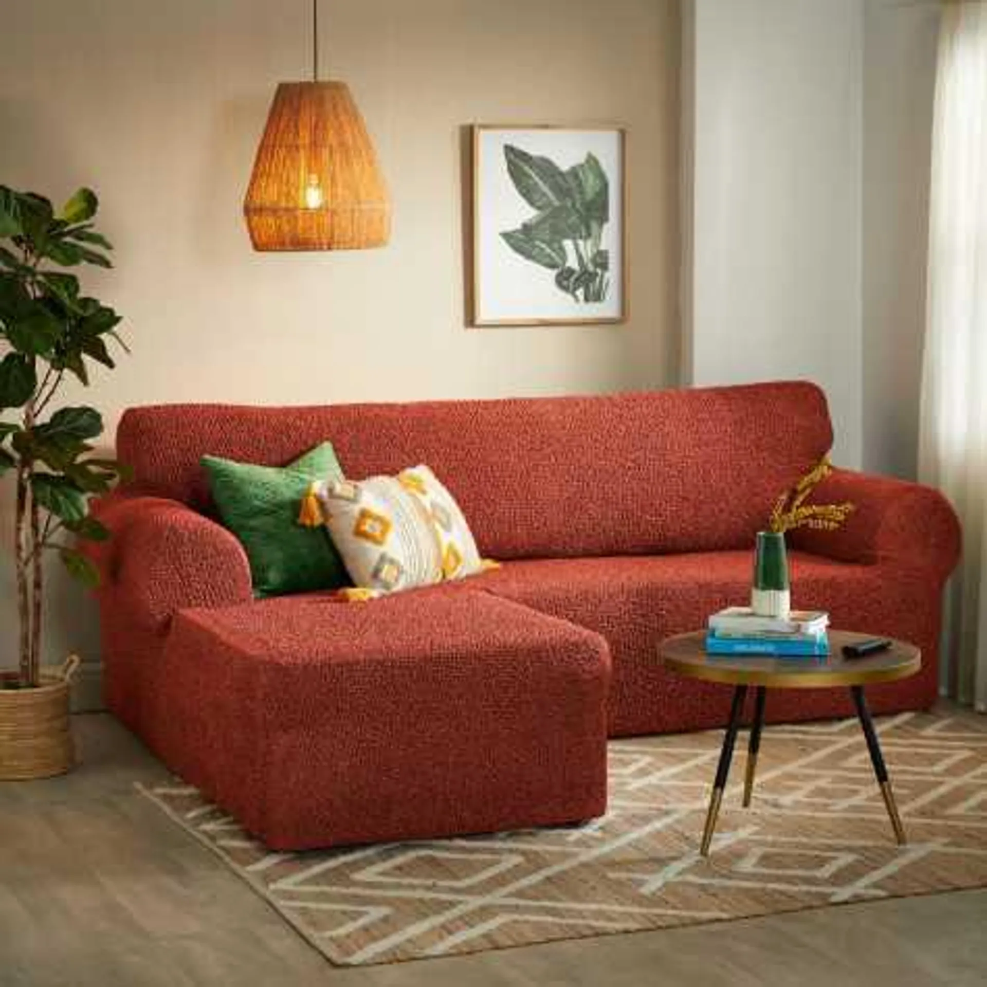 Julia Rust Corner Couch Cover
