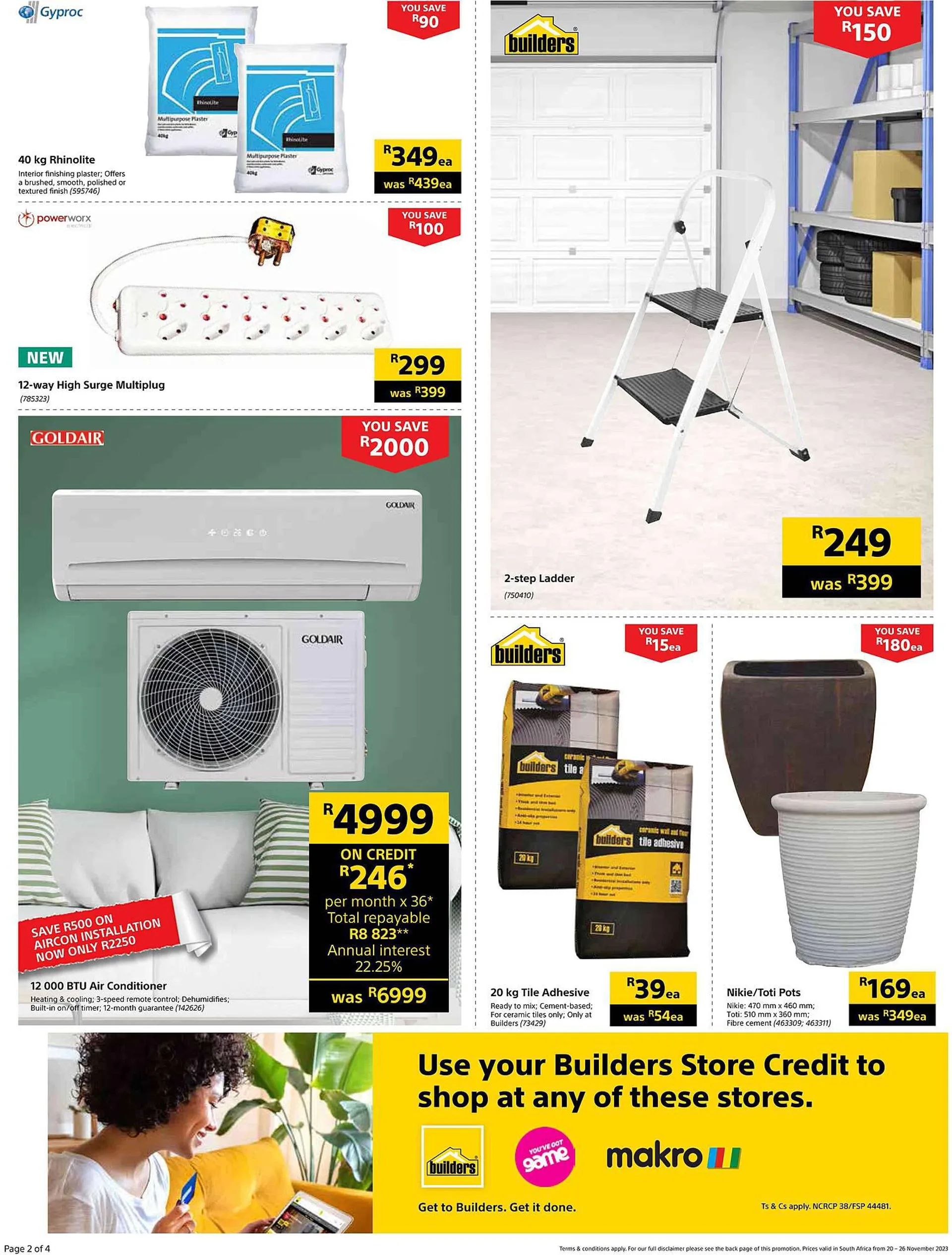 Builders Warehouse catalogue from 20 November to 26 November 2023 - Catalogue Page 2