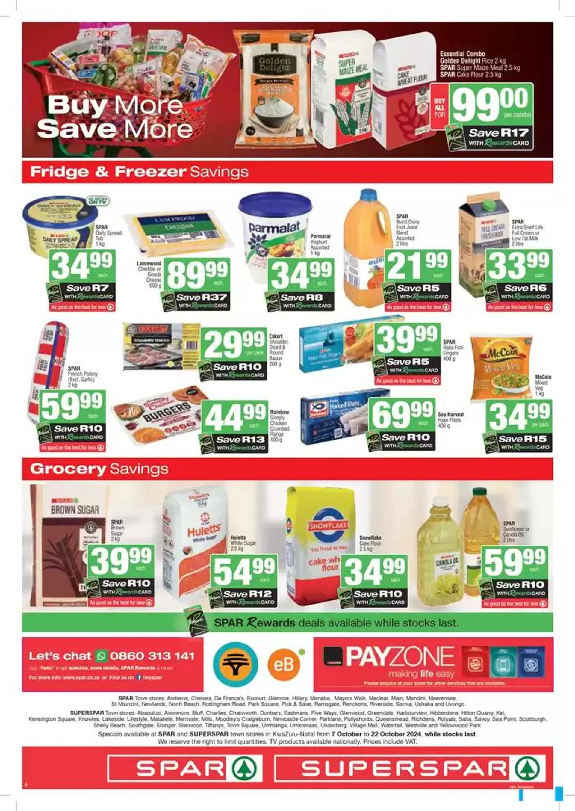 Specials Spar from 7 October to 22 October 2024 - Catalogue Page 8