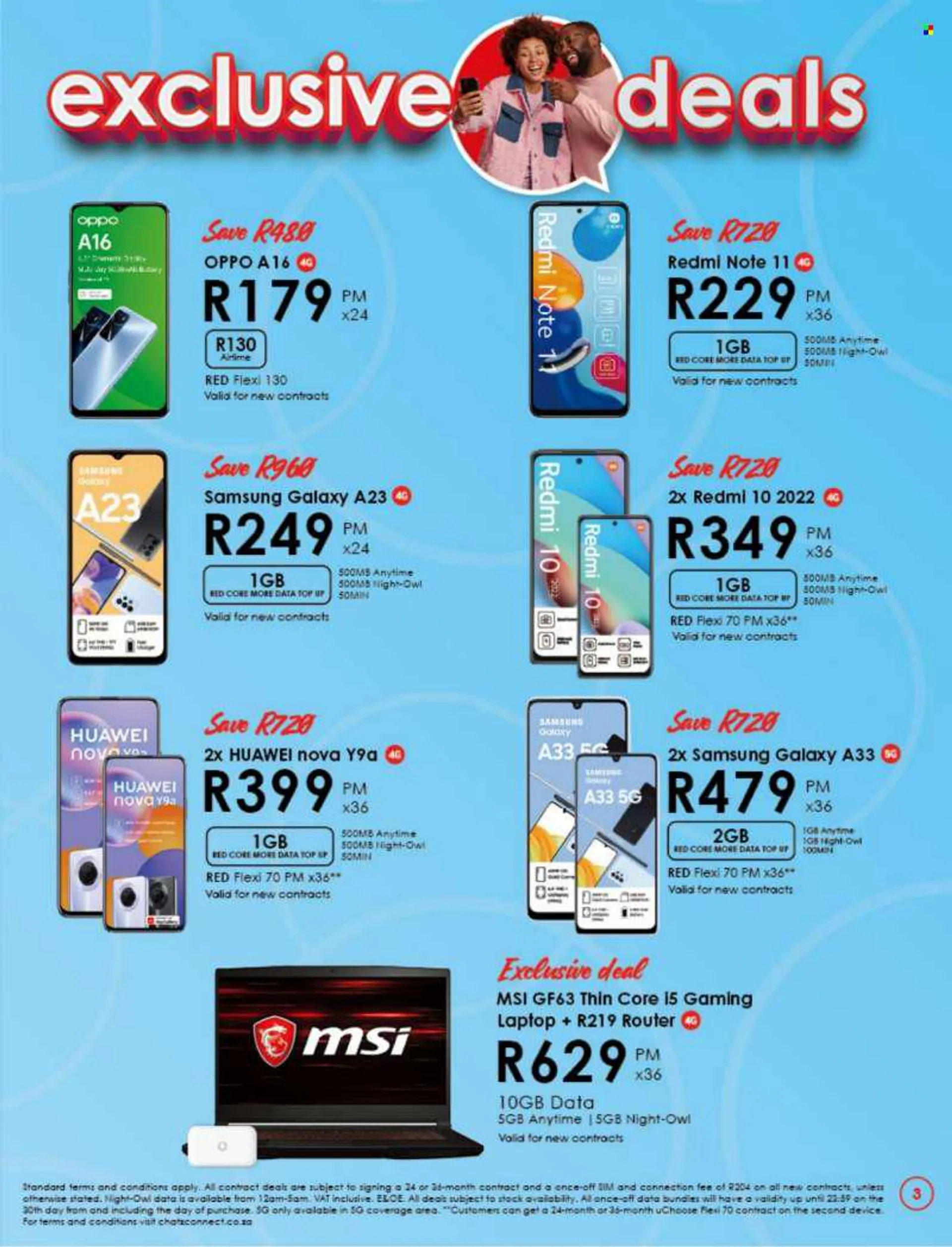 Chatz Connect catalogue  - 07/07/2022 - 04/08/2022 - Sales products - Huawei, Samsung Galaxy, router, Samsung, Oppo, Huawei Nova, laptop, gaming laptop, MSI. Page 3.