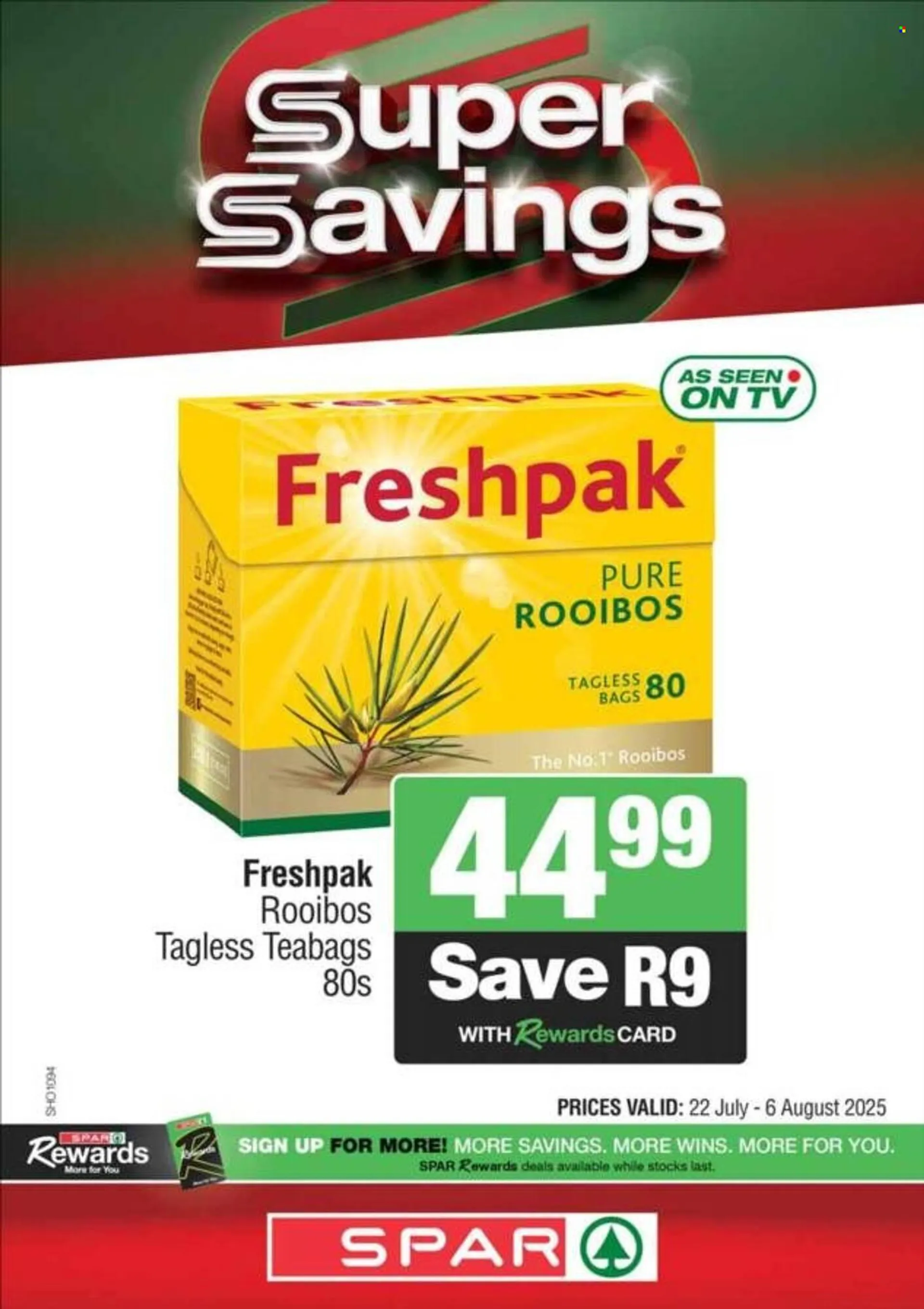 Spar catalogue from 22 July to 6 August 2025 - Catalogue Page 1