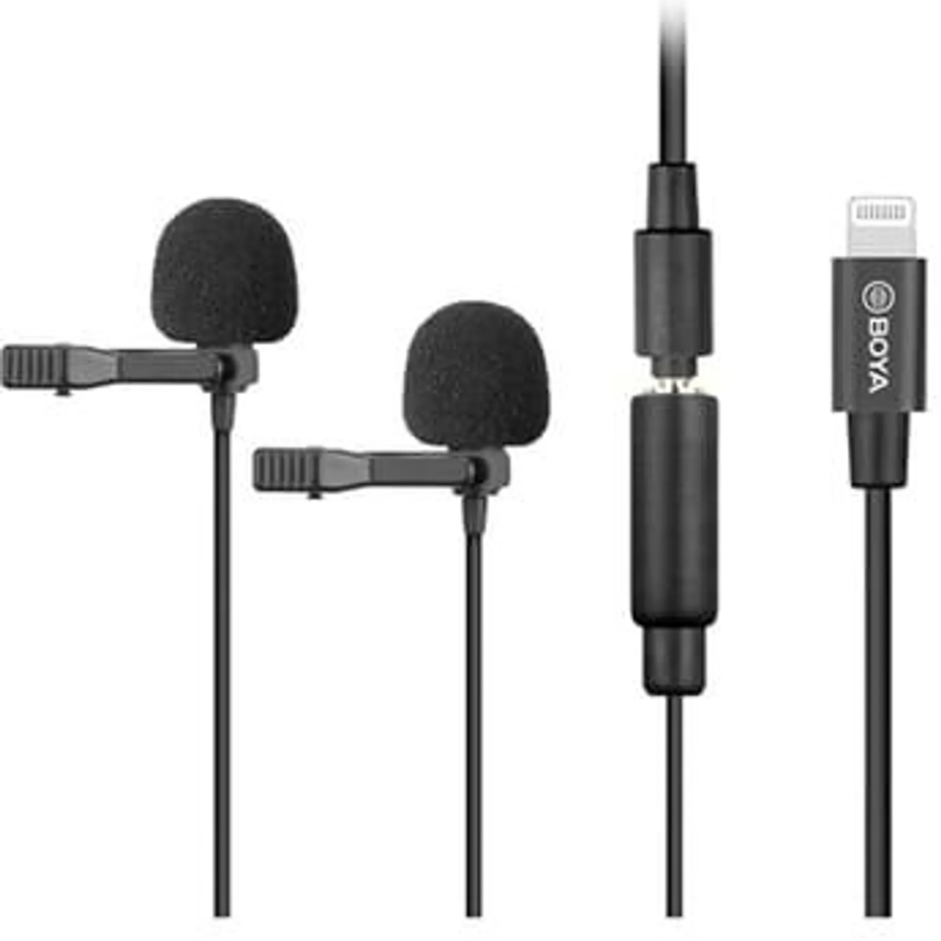Boya BY-M2D Digital Dual Lavalier Microphones with Lightning Cable