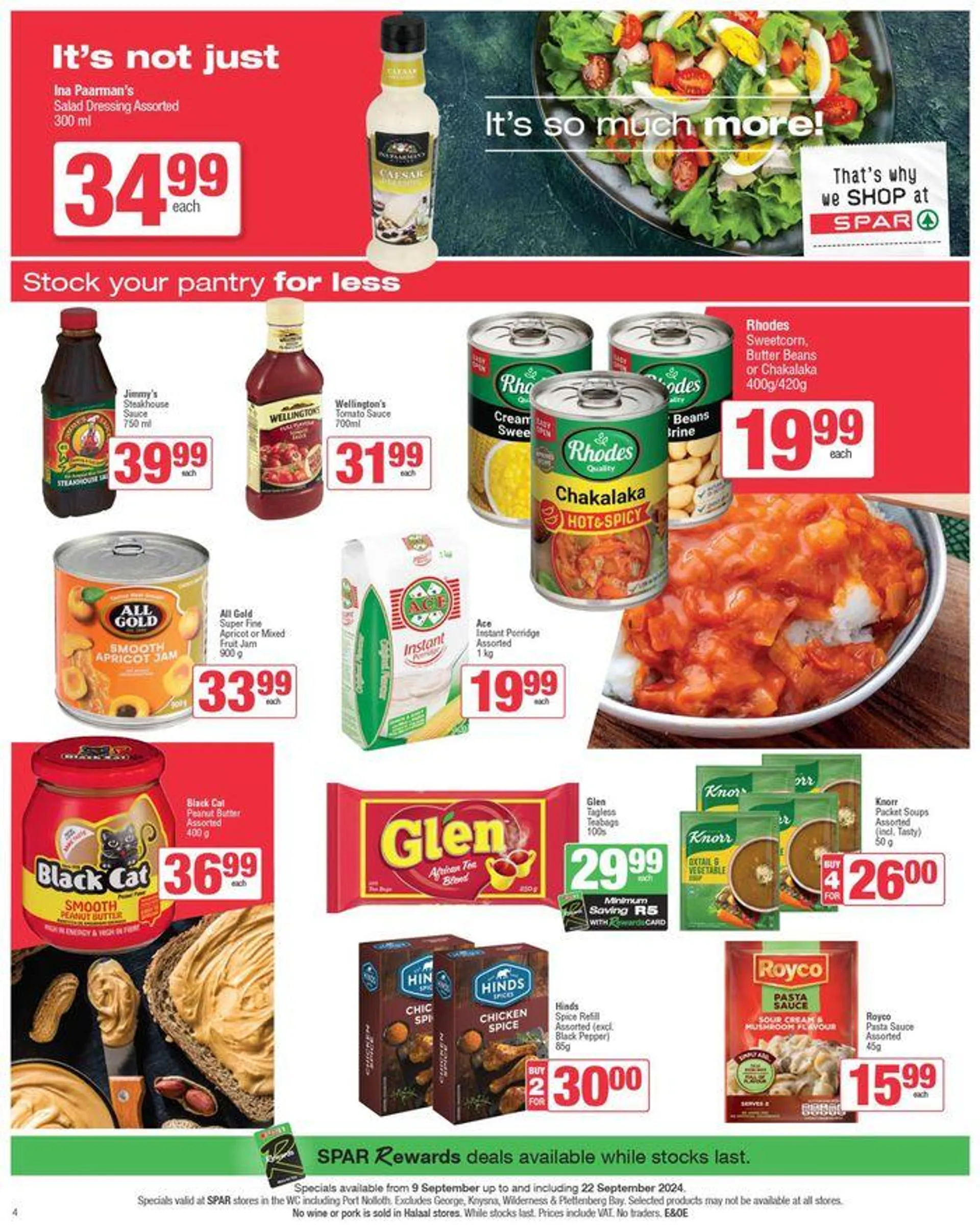 Specials Spar from 13 September to 22 September 2024 - Catalogue Page 4