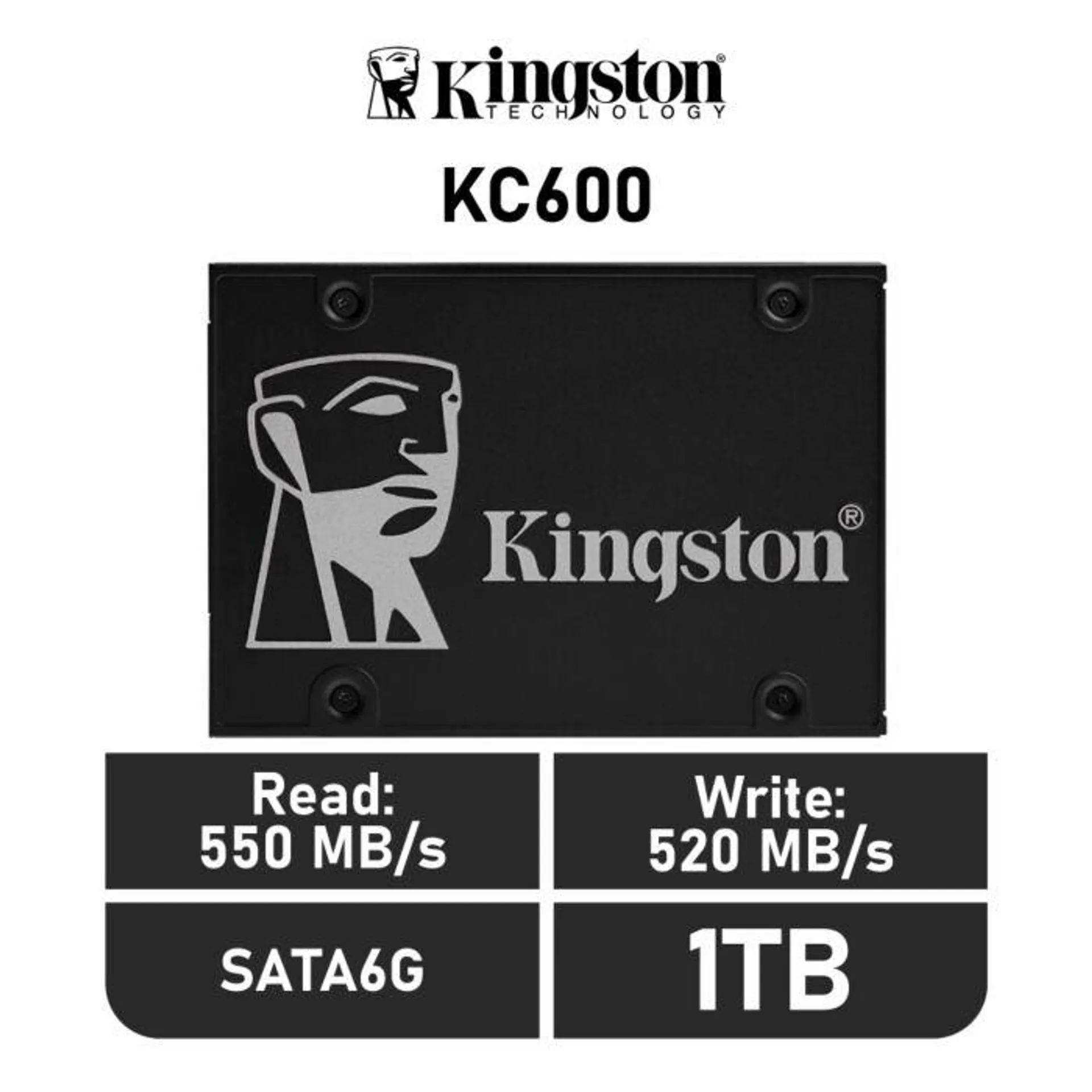 Kingston KC600 1TB SATA6G SKC600/1024G 2.5" Solid State Drive
