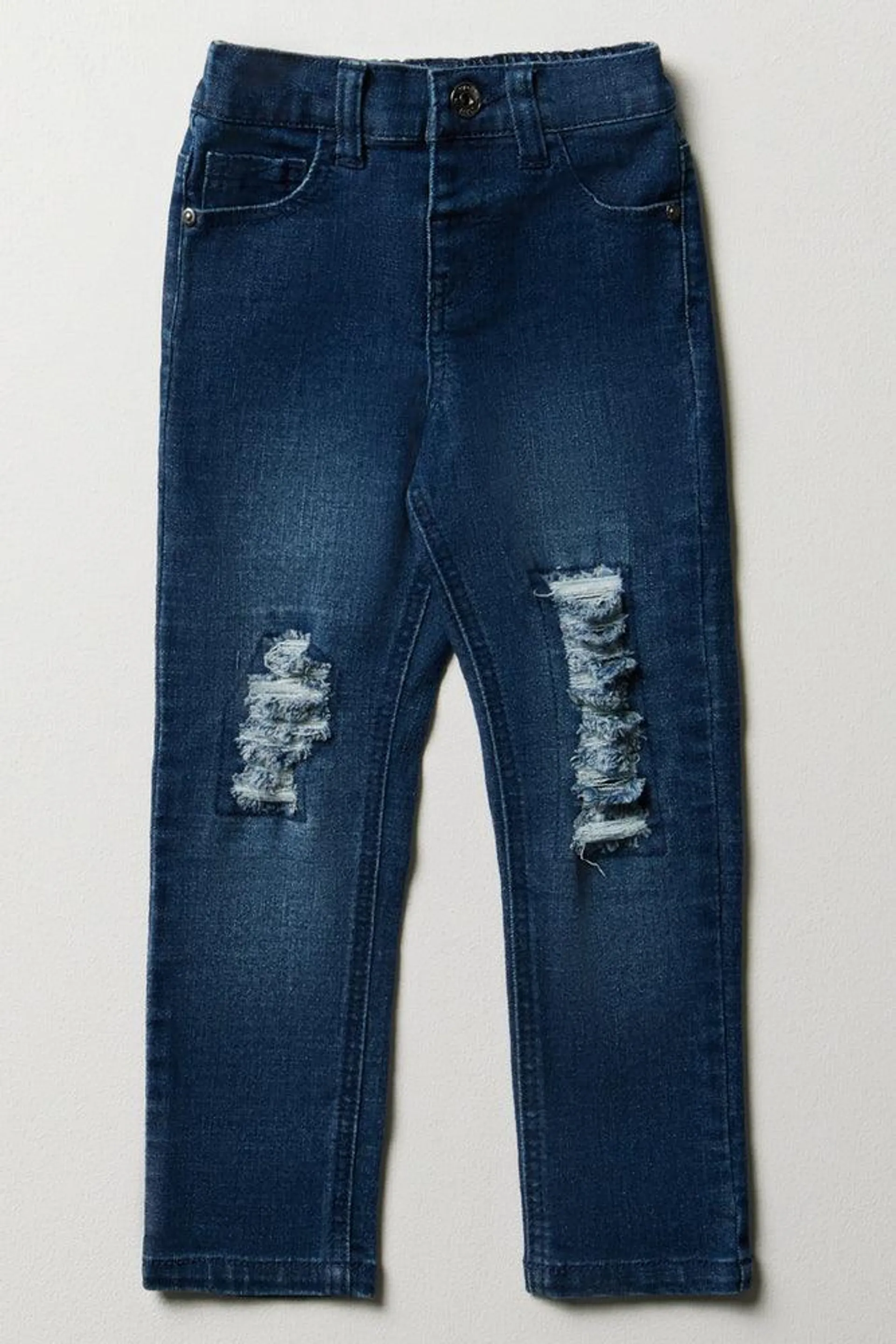 Ripped Skinny Denim Jeans Blue