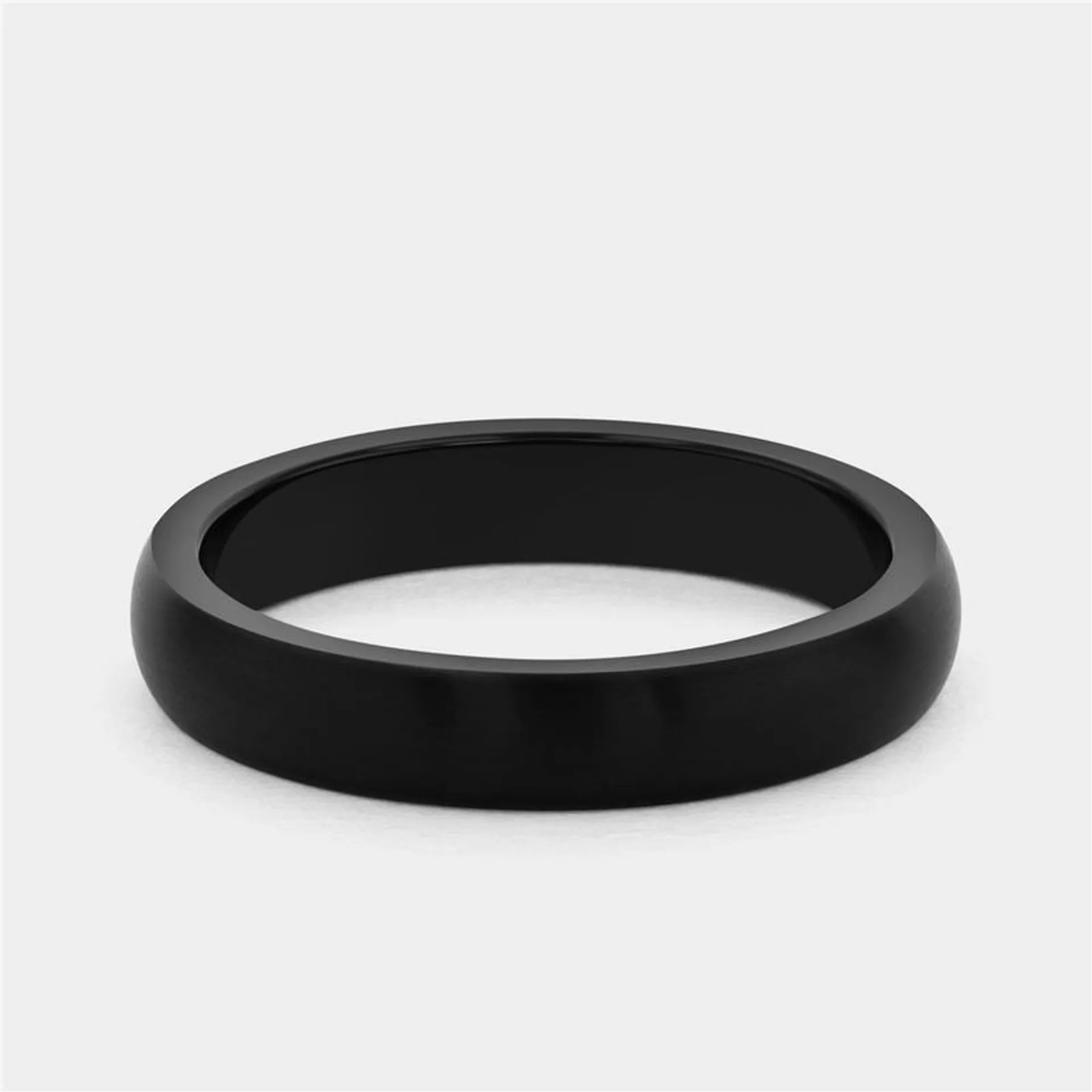 Stainless Steel Black Plated Matte Ring